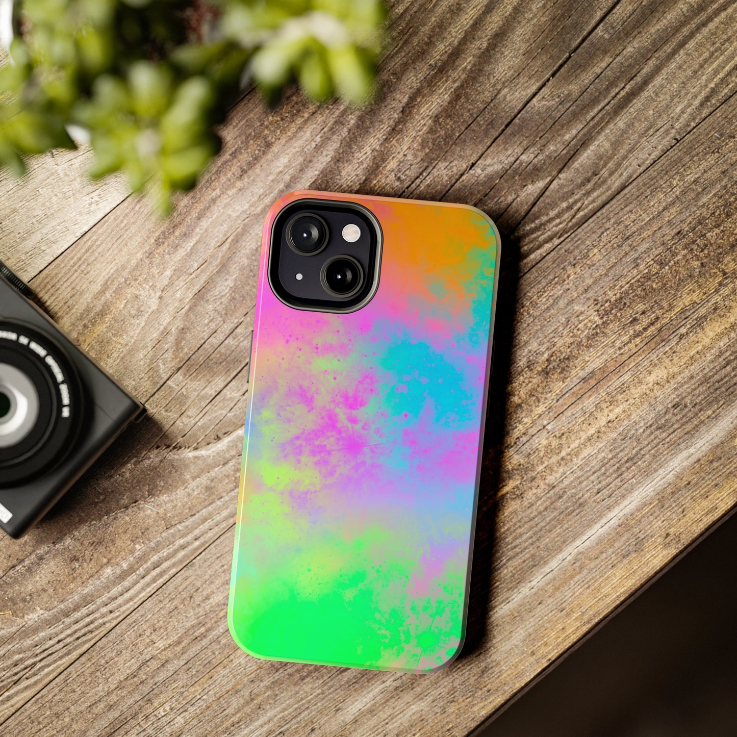 Neon Galaxy Tough Phone Cases