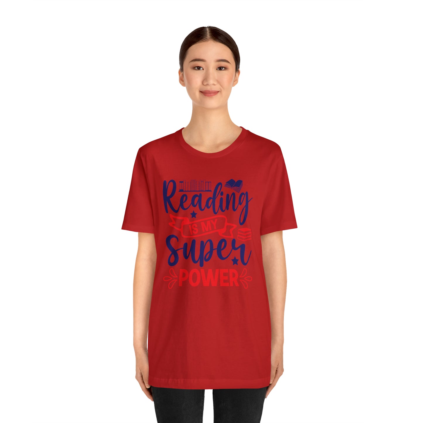 Reading Is My Super Power Short Sleeve Tee
