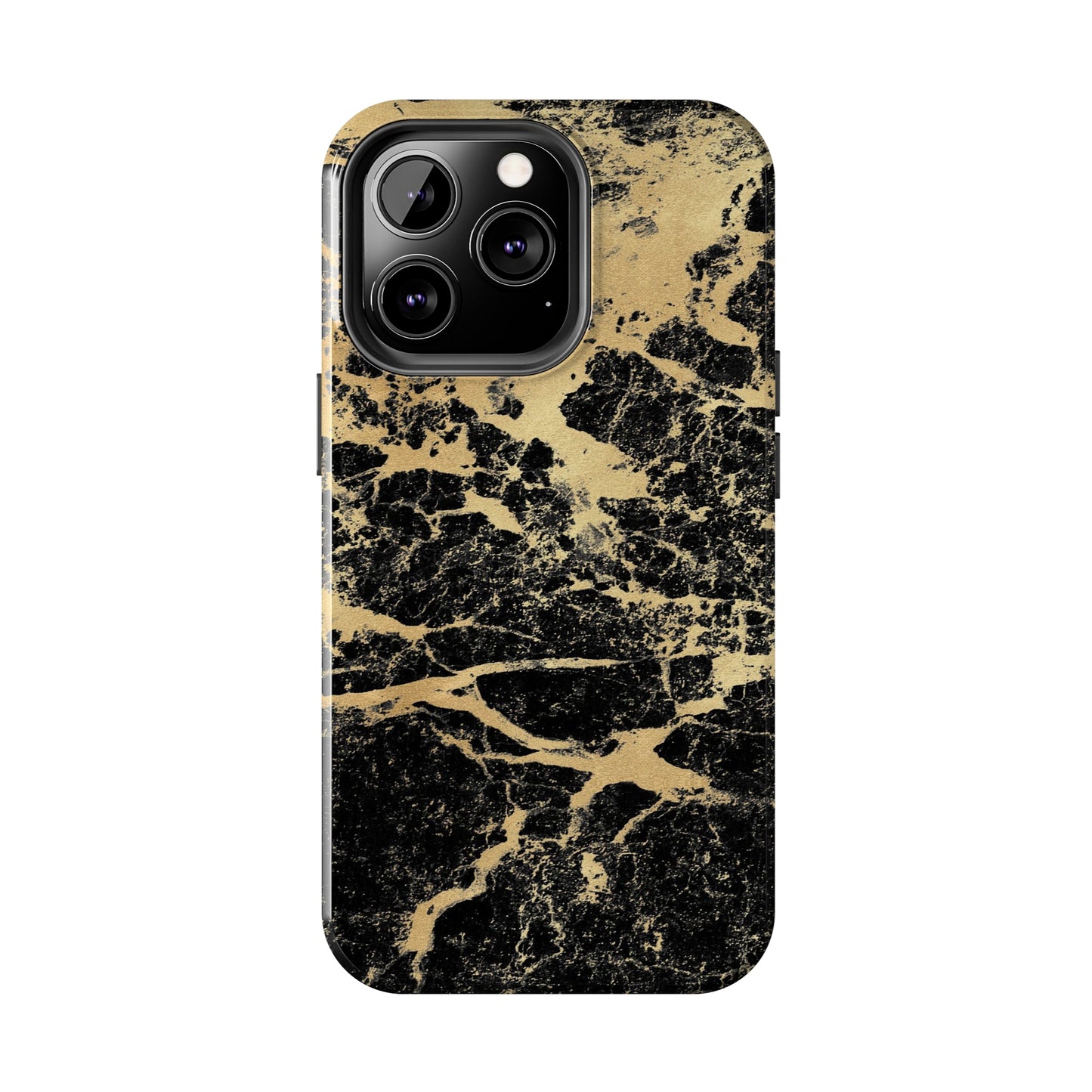 Black And Gold Marble Tough Phone Cases