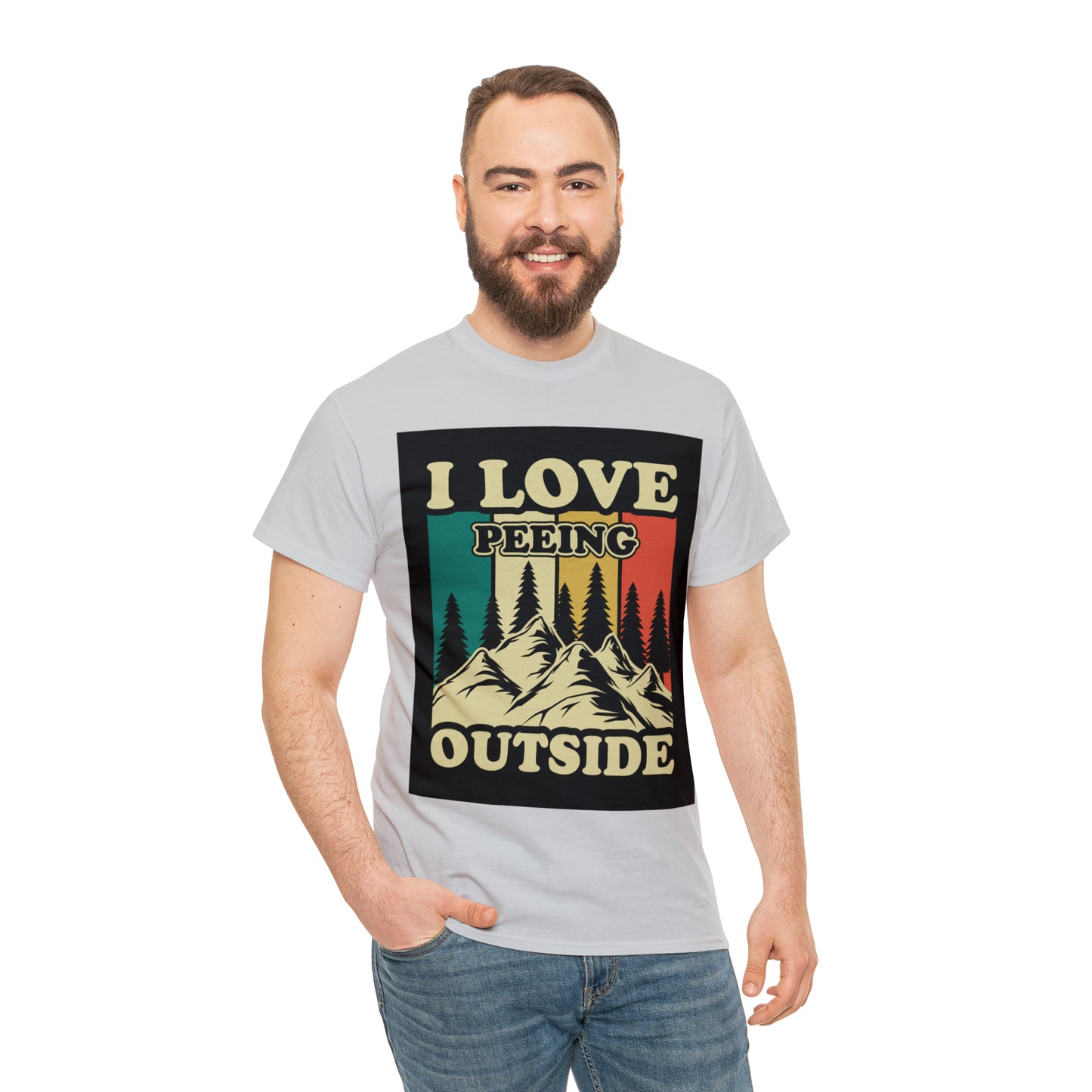 Retro Vintage Camping T-Shirt I Love Peeing Outside