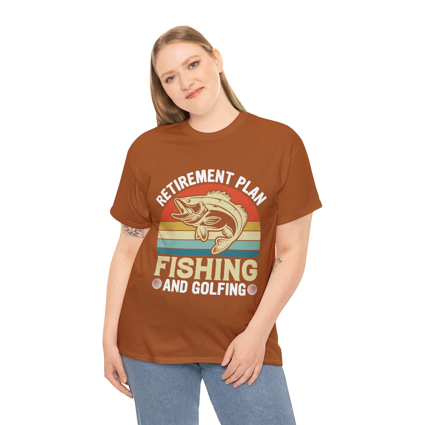 Retirement Plan Fishing Retro Tee Shirt