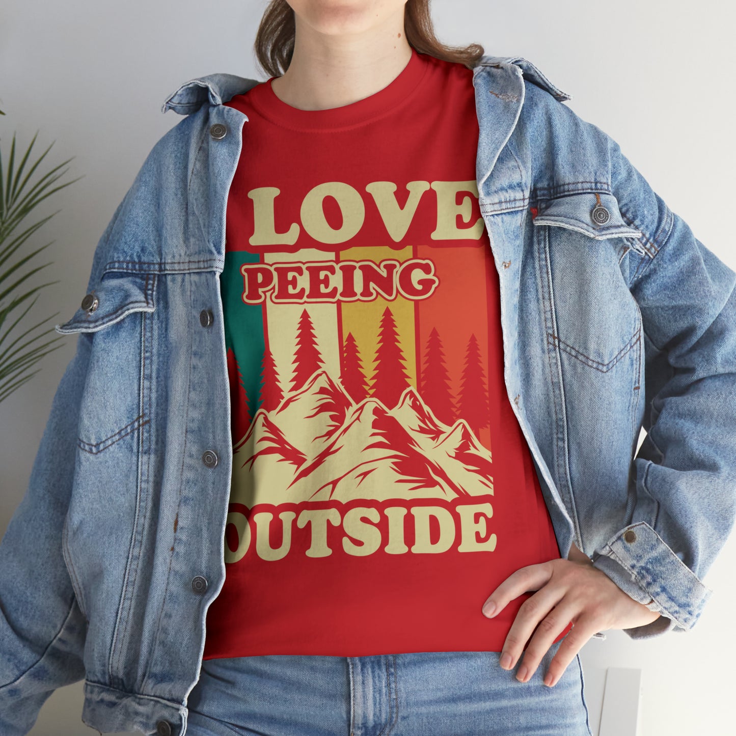 Retro Vintage Camping T-Shirt I Love Peeing Outside