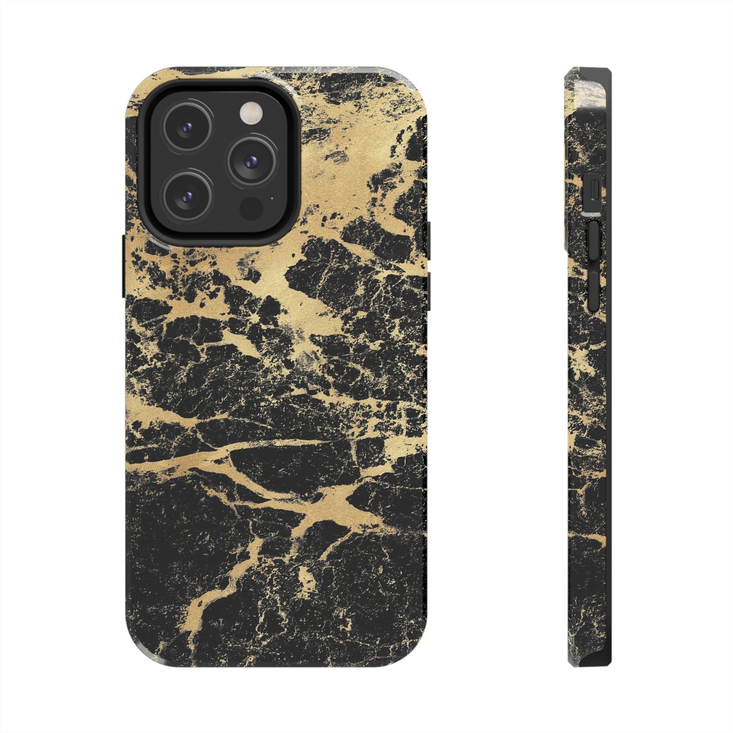 Black And Gold Marble Tough Phone Cases