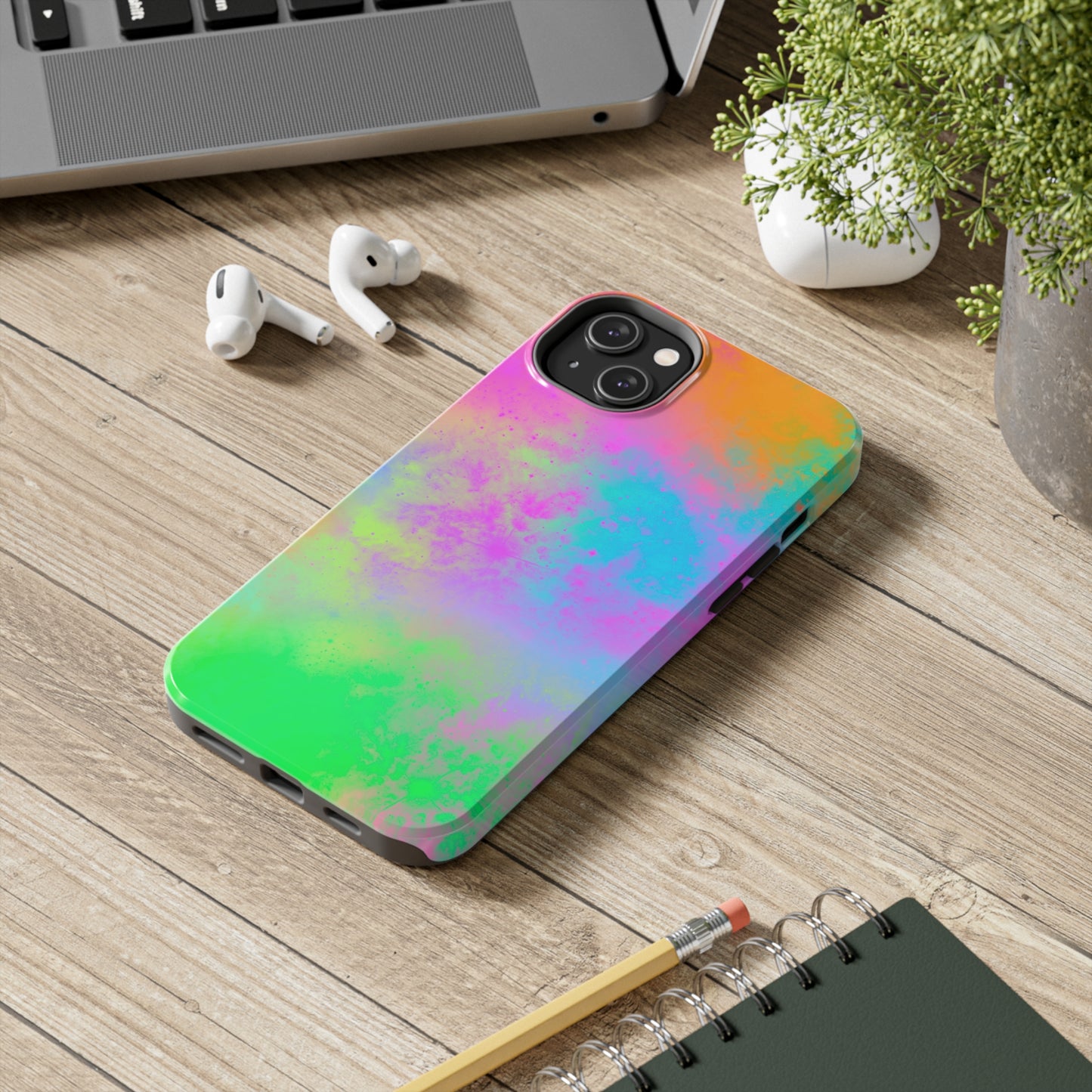 Neon Galaxy Tough Phone Cases