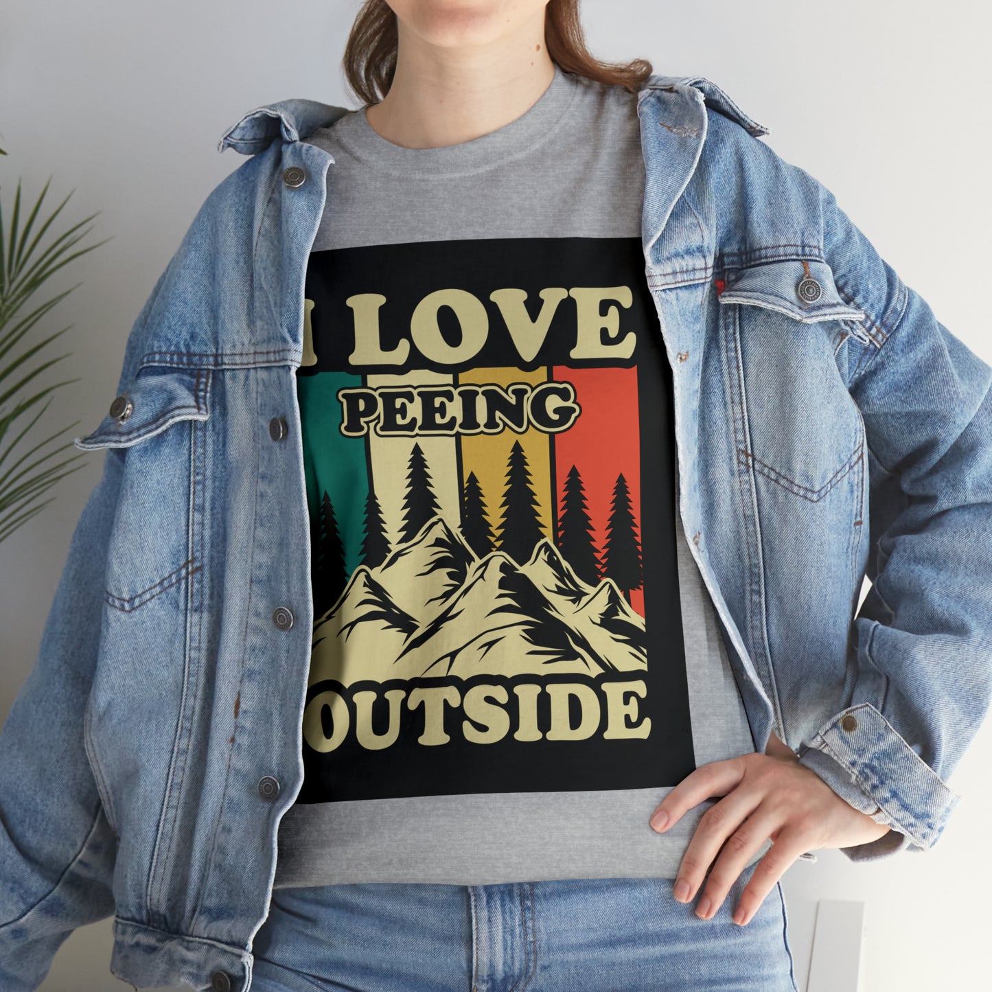 Retro Vintage Camping T-Shirt I Love Peeing Outside