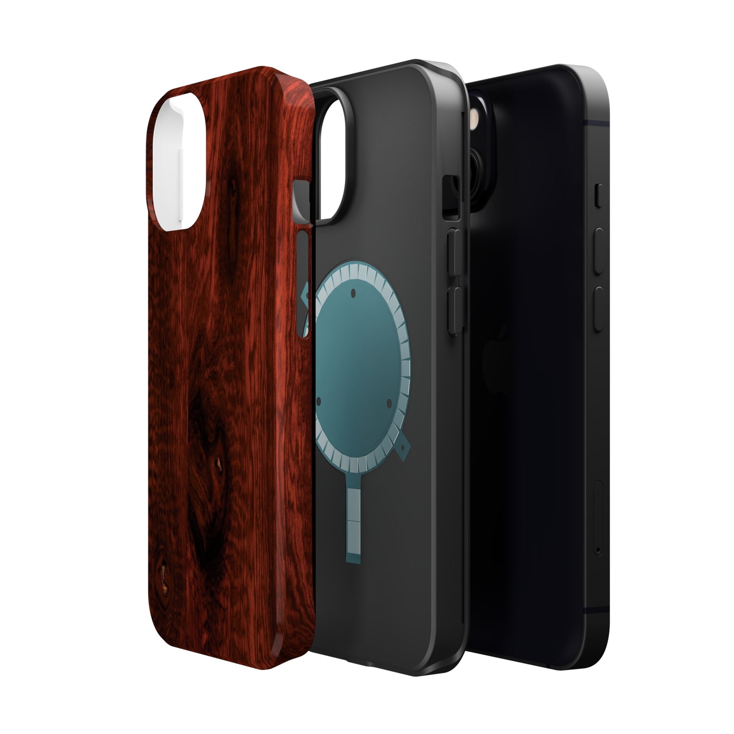 Dark Red Hardwood MagSafe Tough Cases