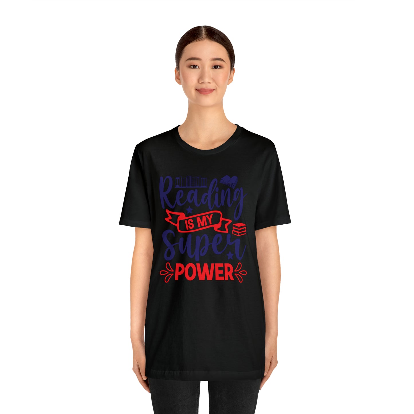 Reading Is My Super Power Short Sleeve Tee
