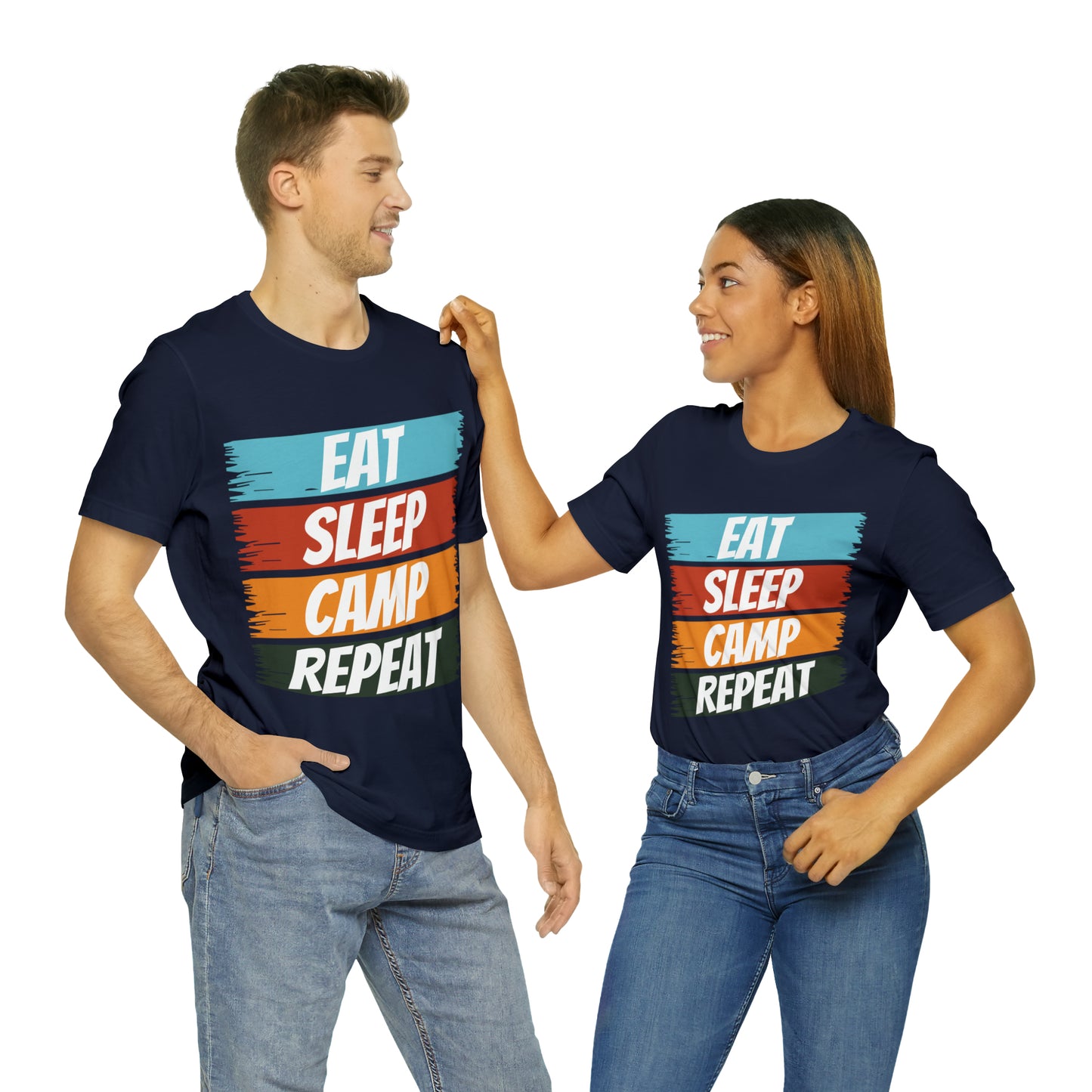Eat Sleep Camp Repeat Short Sleeve Tee