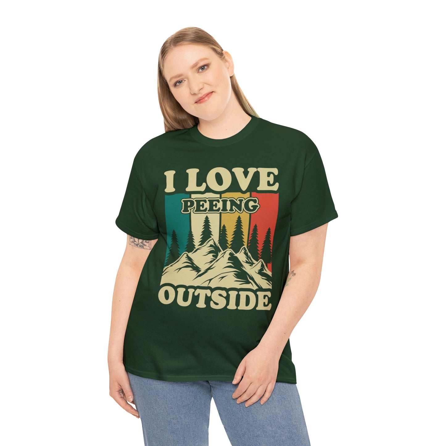 Retro Vintage Camping T-Shirt I Love Peeing Outside