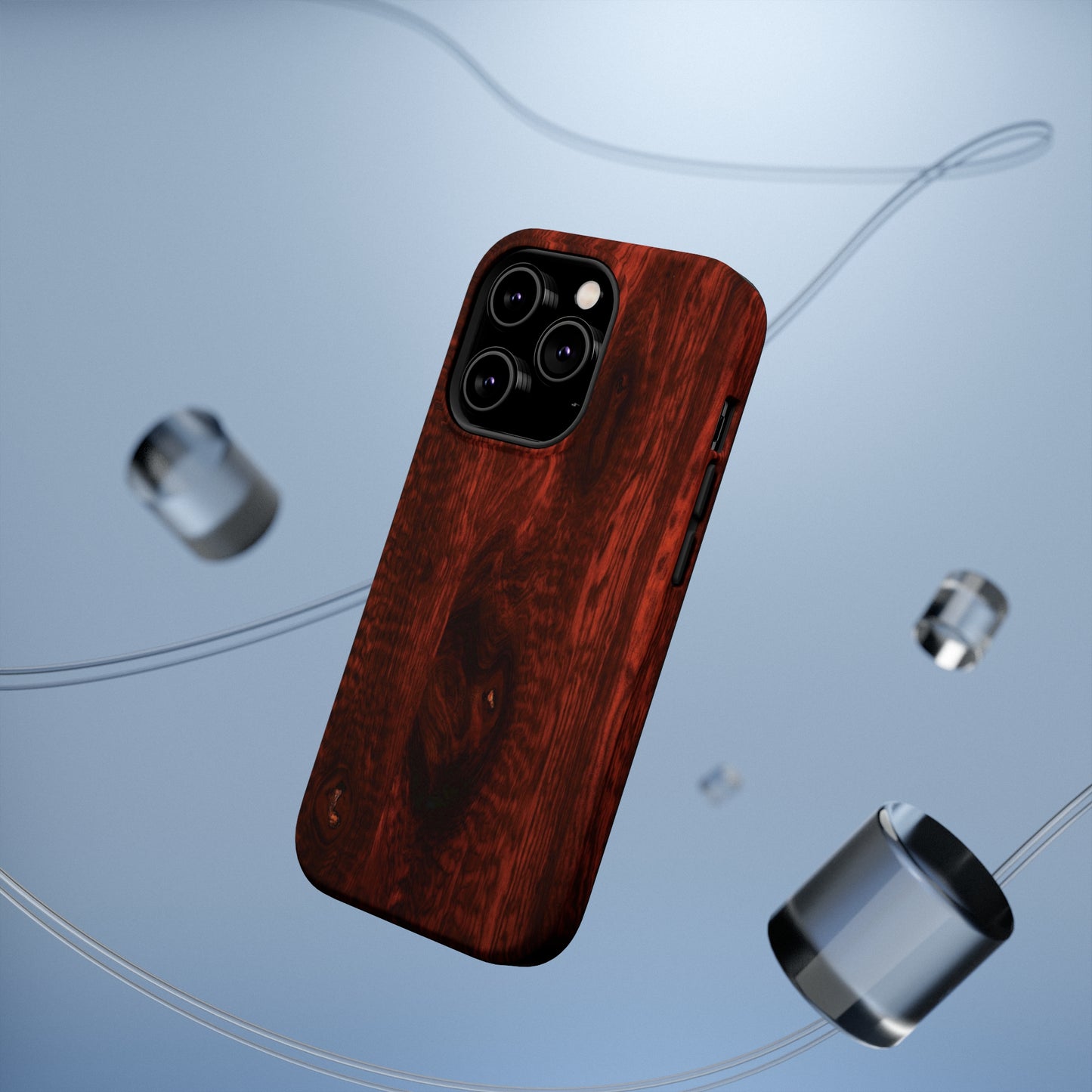 Dark Red Hardwood MagSafe Tough Cases