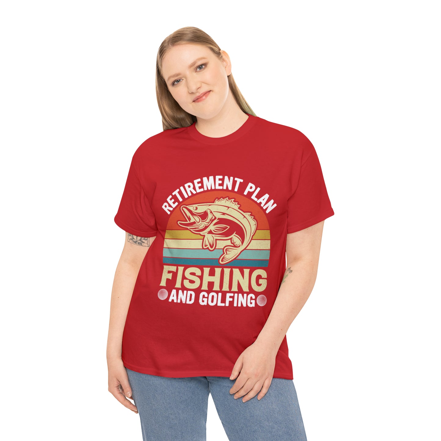 Retirement Plan Fishing Retro Tee Shirt