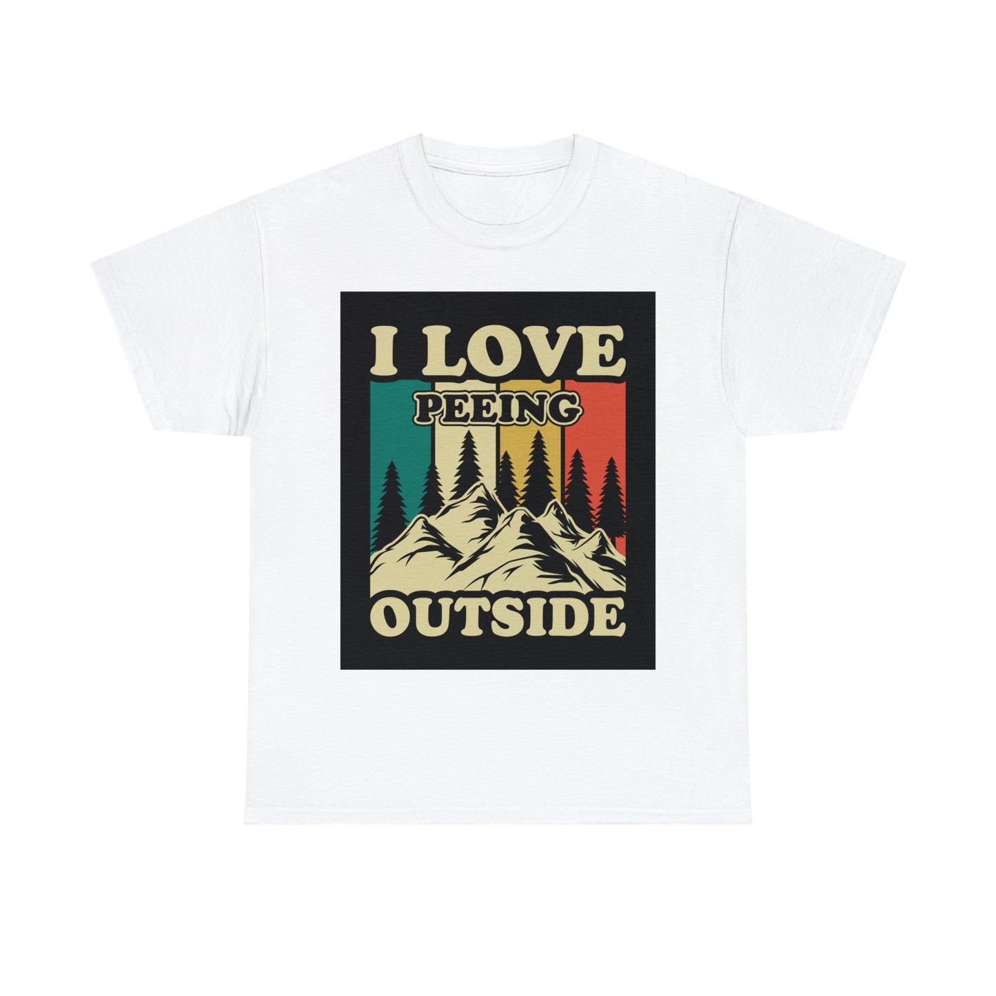 Retro Vintage Camping T-Shirt I Love Peeing Outside