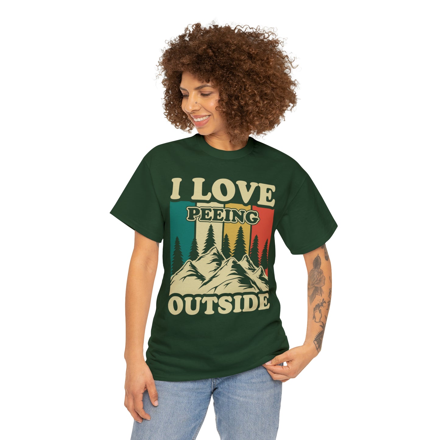 Retro Vintage Camping T-Shirt I Love Peeing Outside