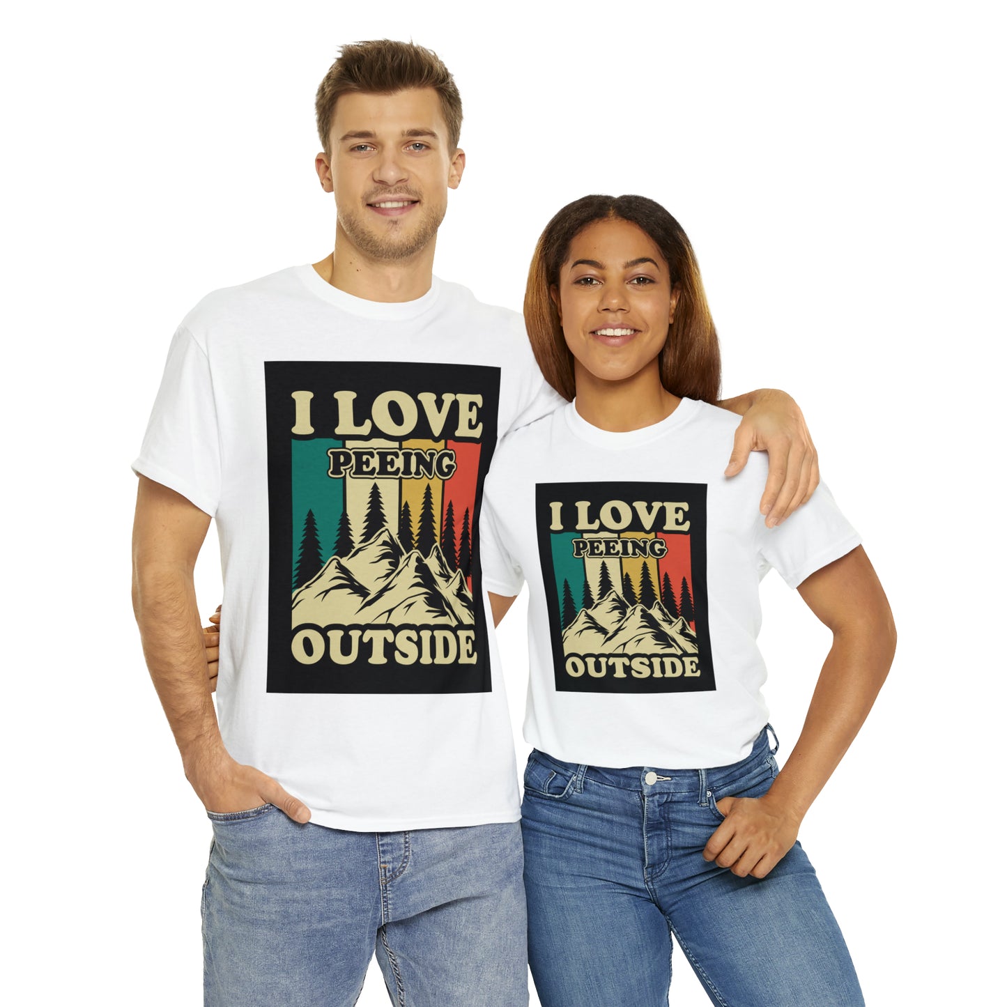 Retro Vintage Camping T-Shirt I Love Peeing Outside