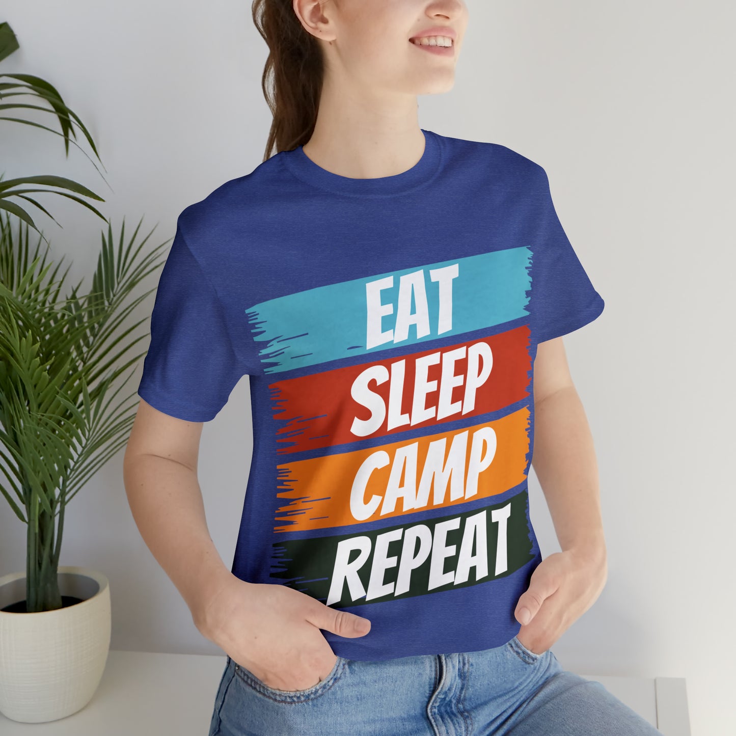 Eat Sleep Camp Repeat Short Sleeve Tee