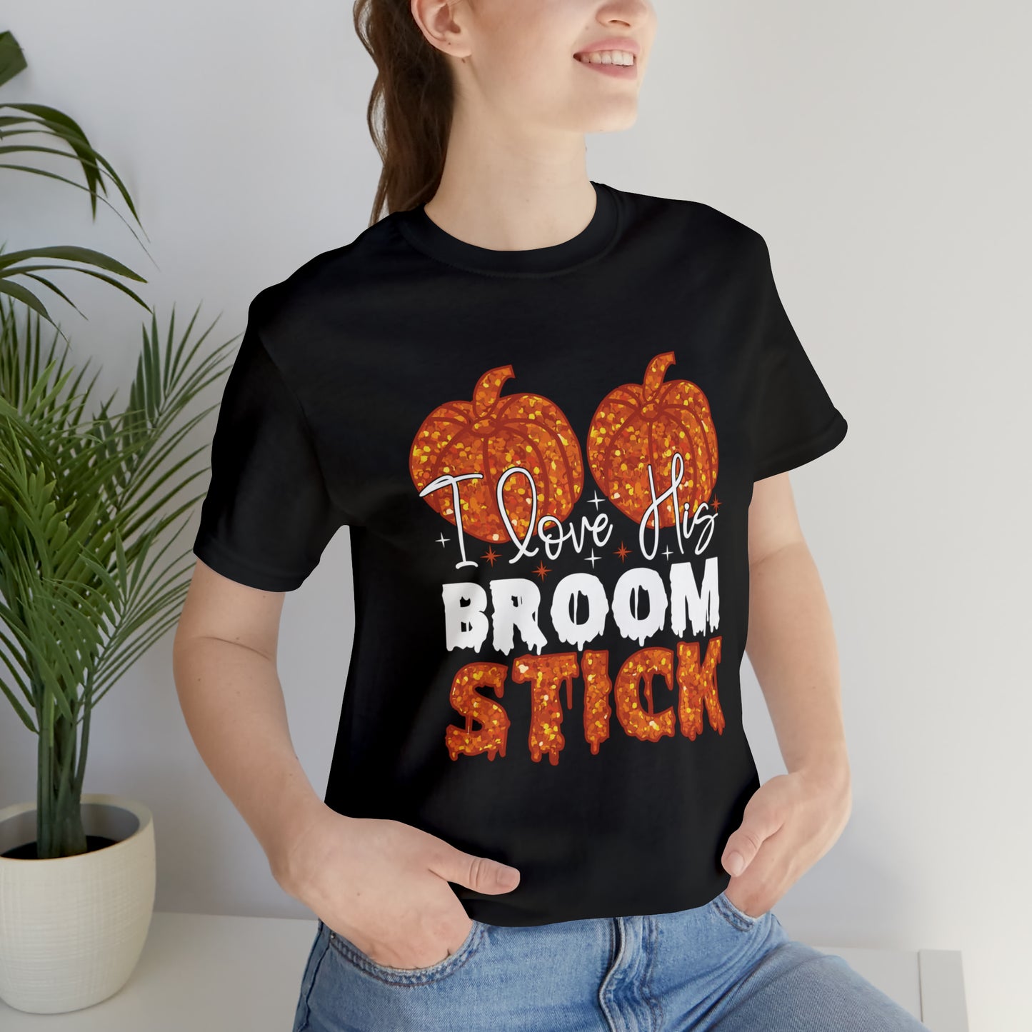 Halloween Costume T-Shirt I Love His Broom Stick