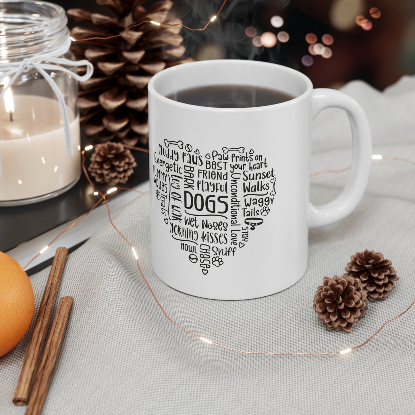 Dog Heart Love Mug 11oz