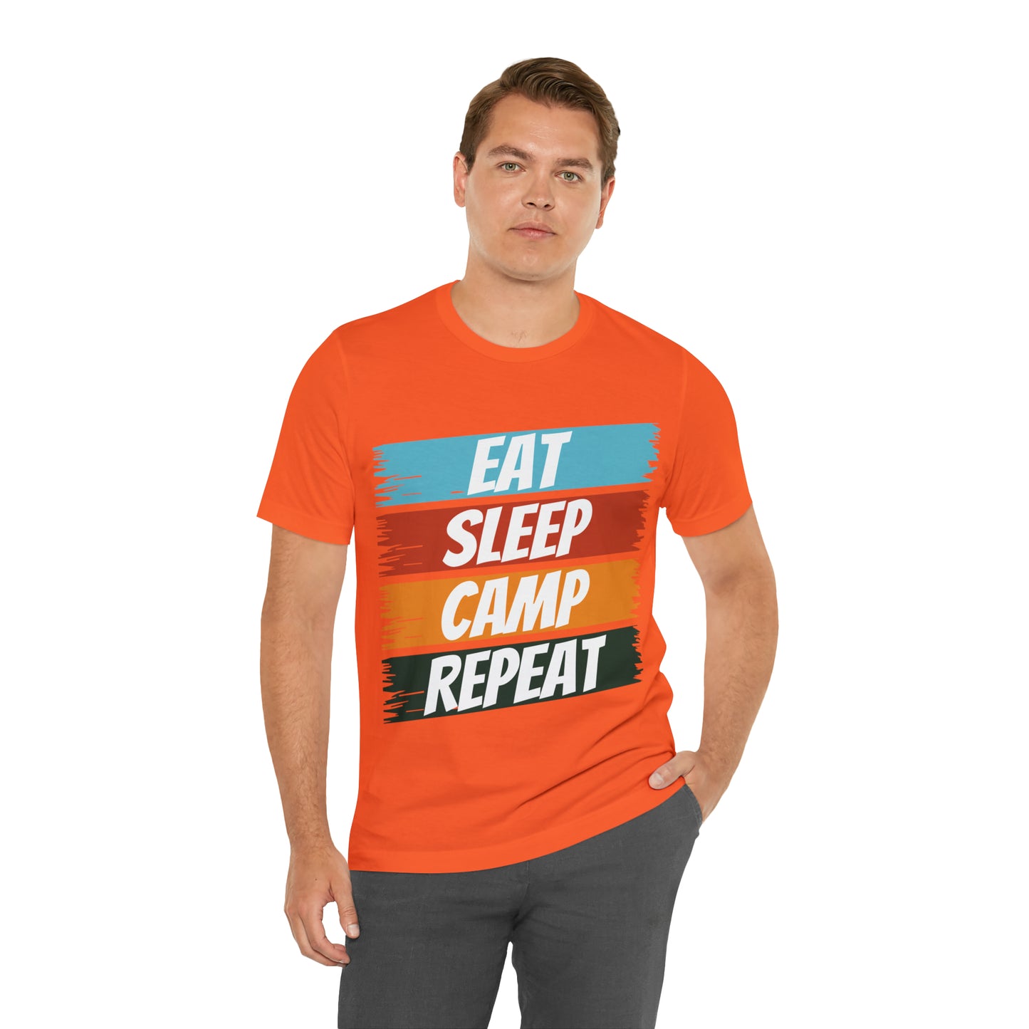 Eat Sleep Camp Repeat Short Sleeve Tee