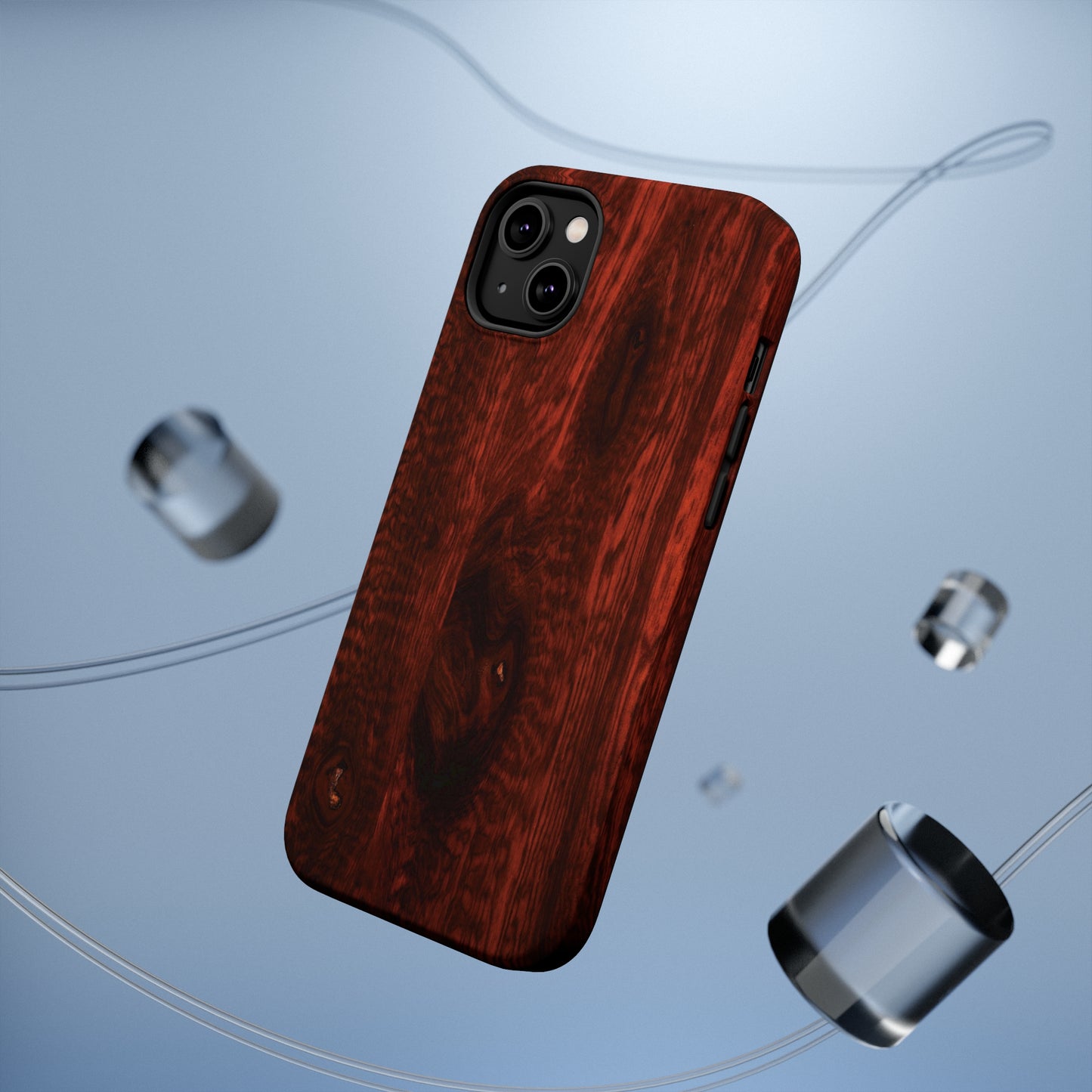 Dark Red Hardwood MagSafe Tough Cases