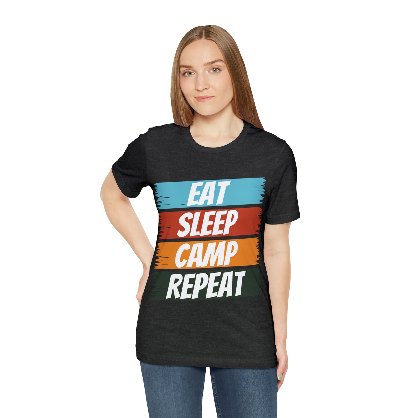 Eat Sleep Camp Repeat Short Sleeve Tee