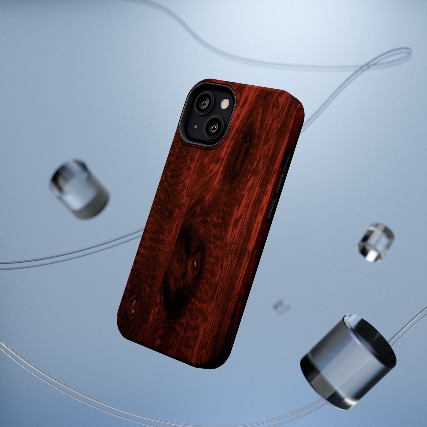 Dark Red Hardwood MagSafe Tough Cases