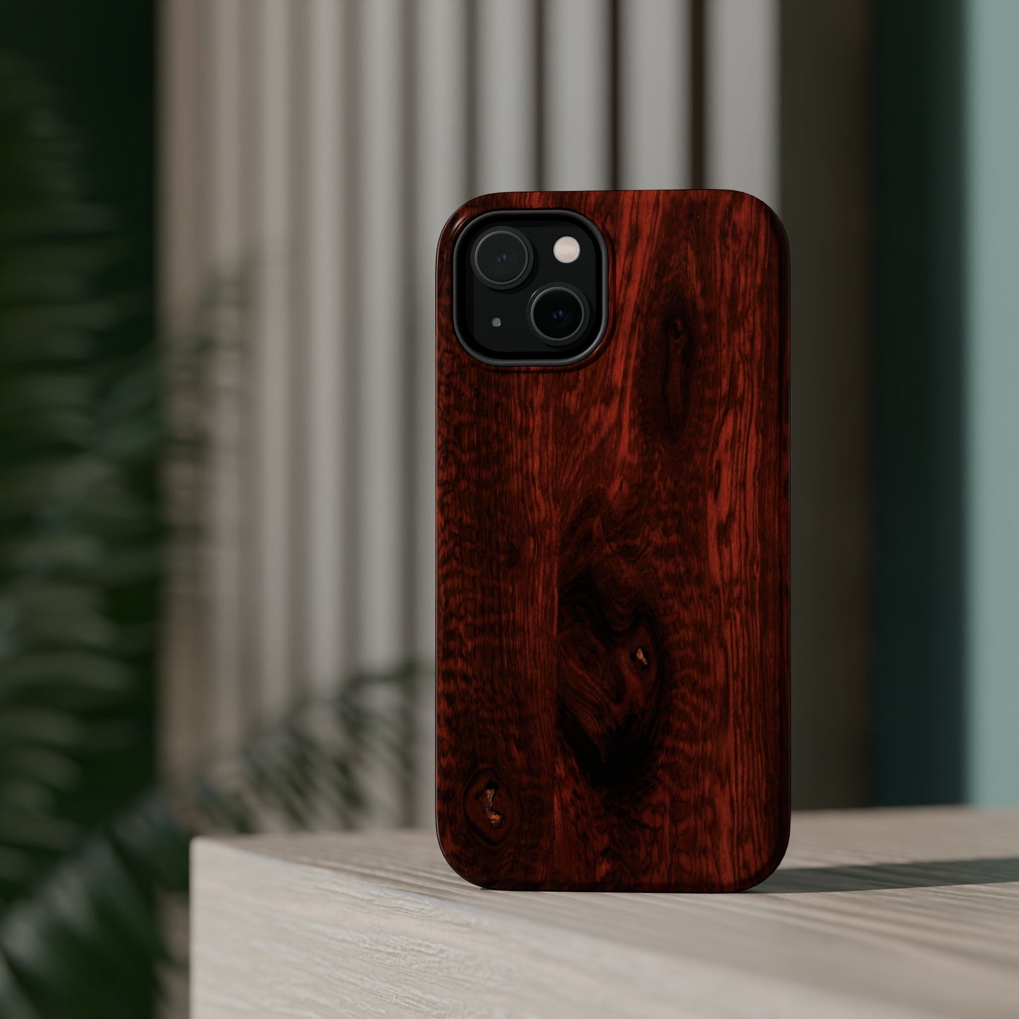Dark Red Hardwood MagSafe Tough Cases