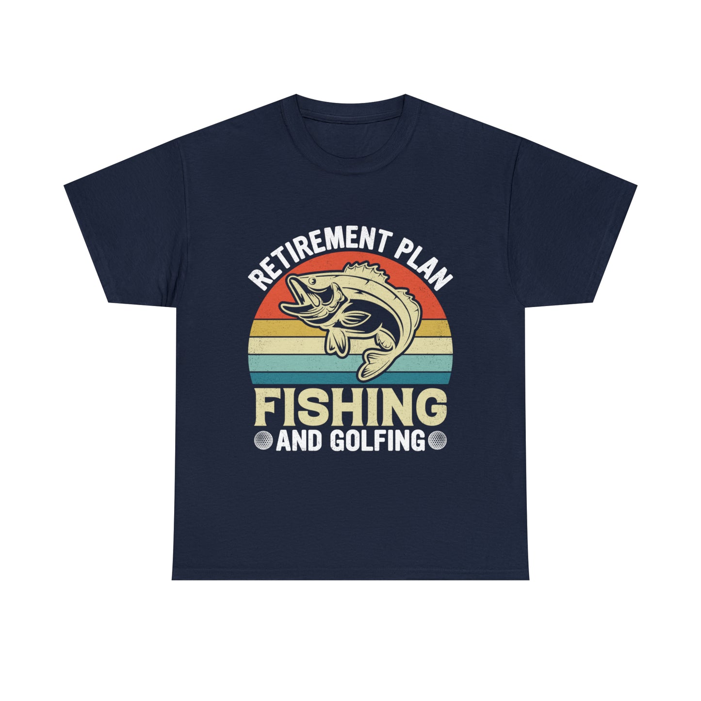 Retirement Plan Fishing Retro Tee Shirt