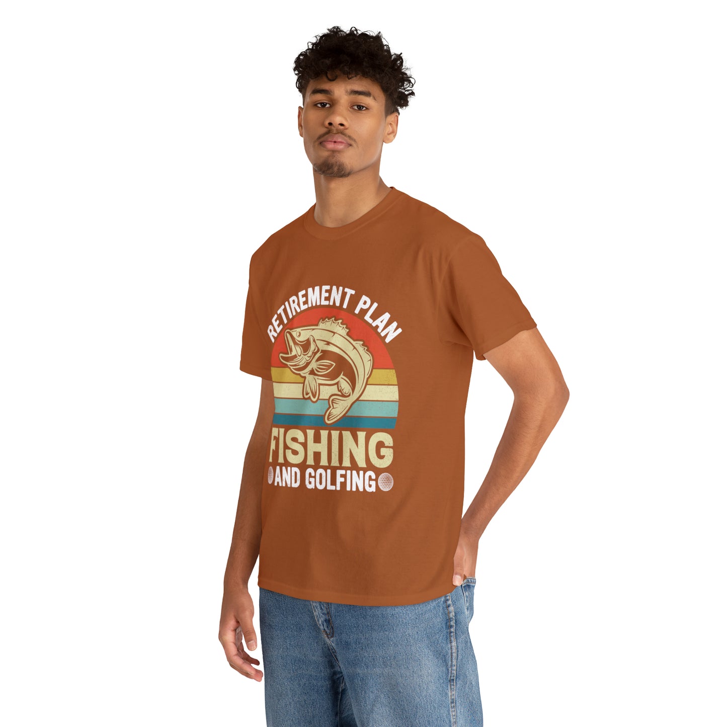 Retirement Plan Fishing Retro Tee Shirt