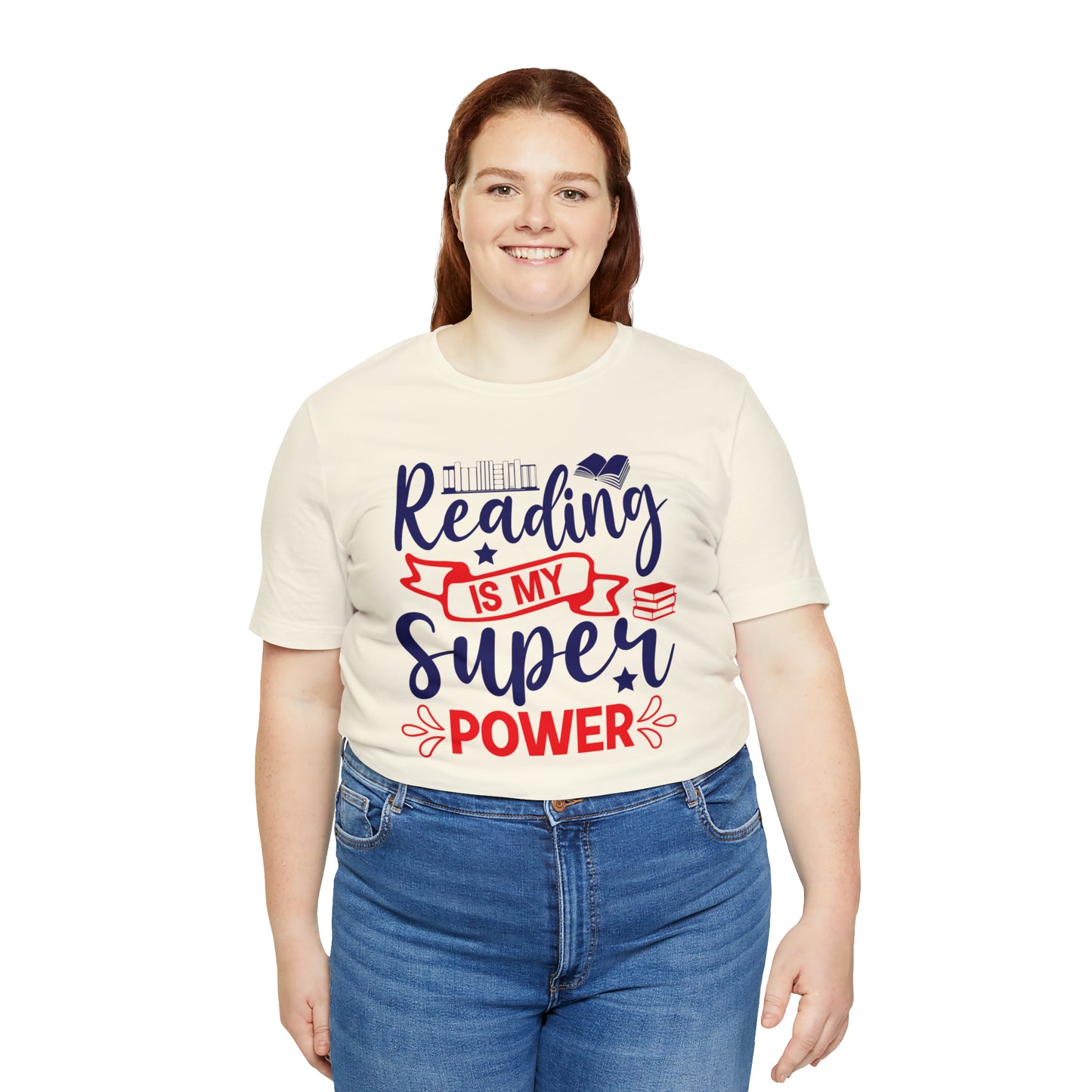 Reading Is My Super Power Short Sleeve Tee