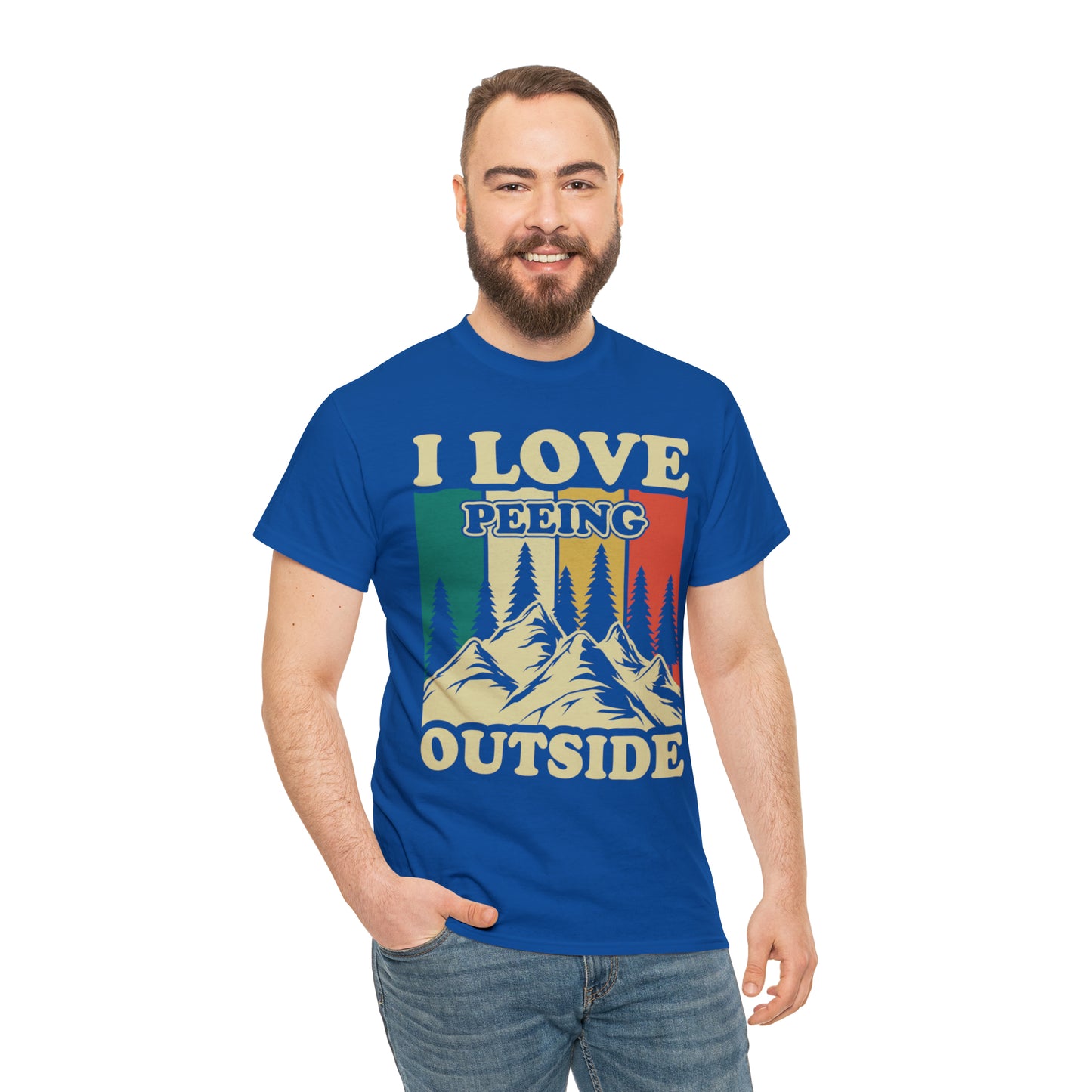 Retro Vintage Camping T-Shirt I Love Peeing Outside