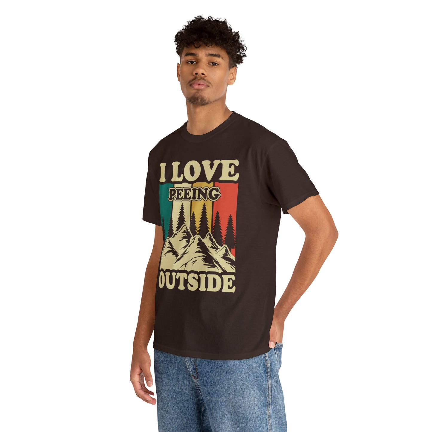 Retro Vintage Camping T-Shirt I Love Peeing Outside