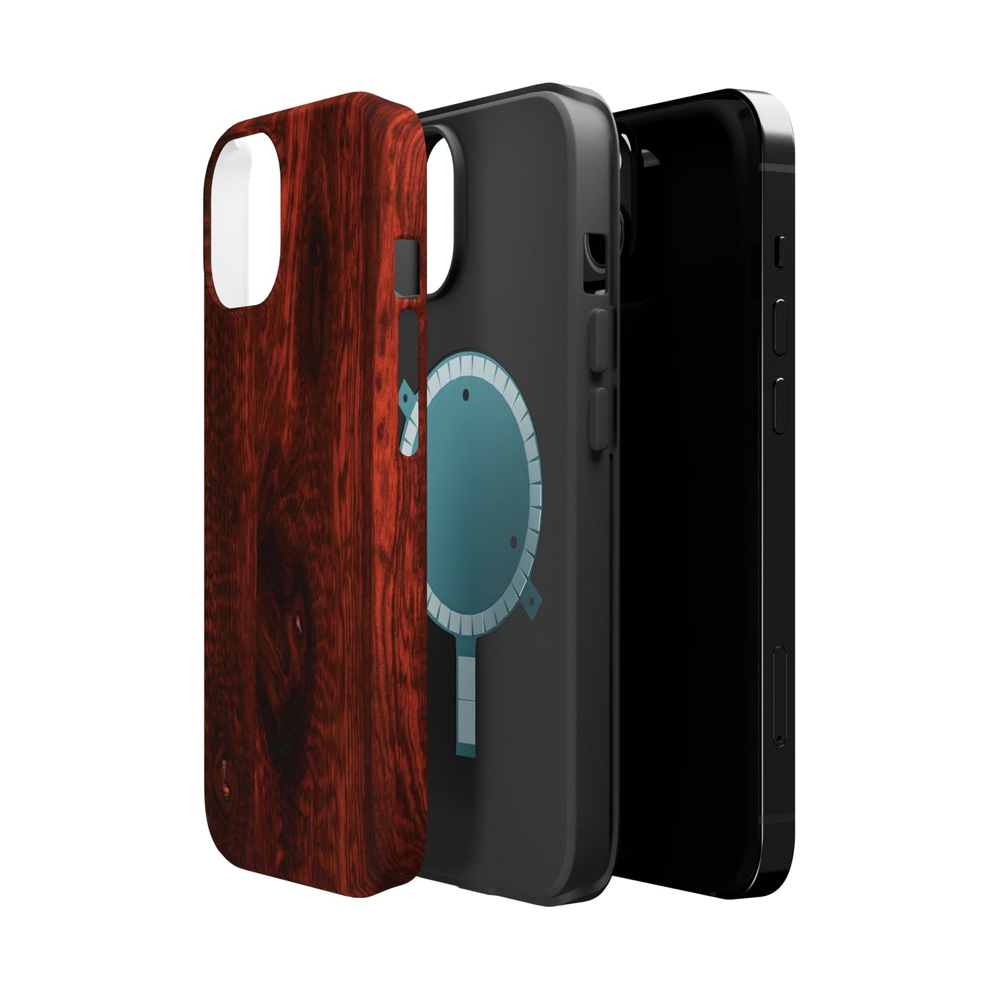 Dark Red Hardwood MagSafe Tough Cases