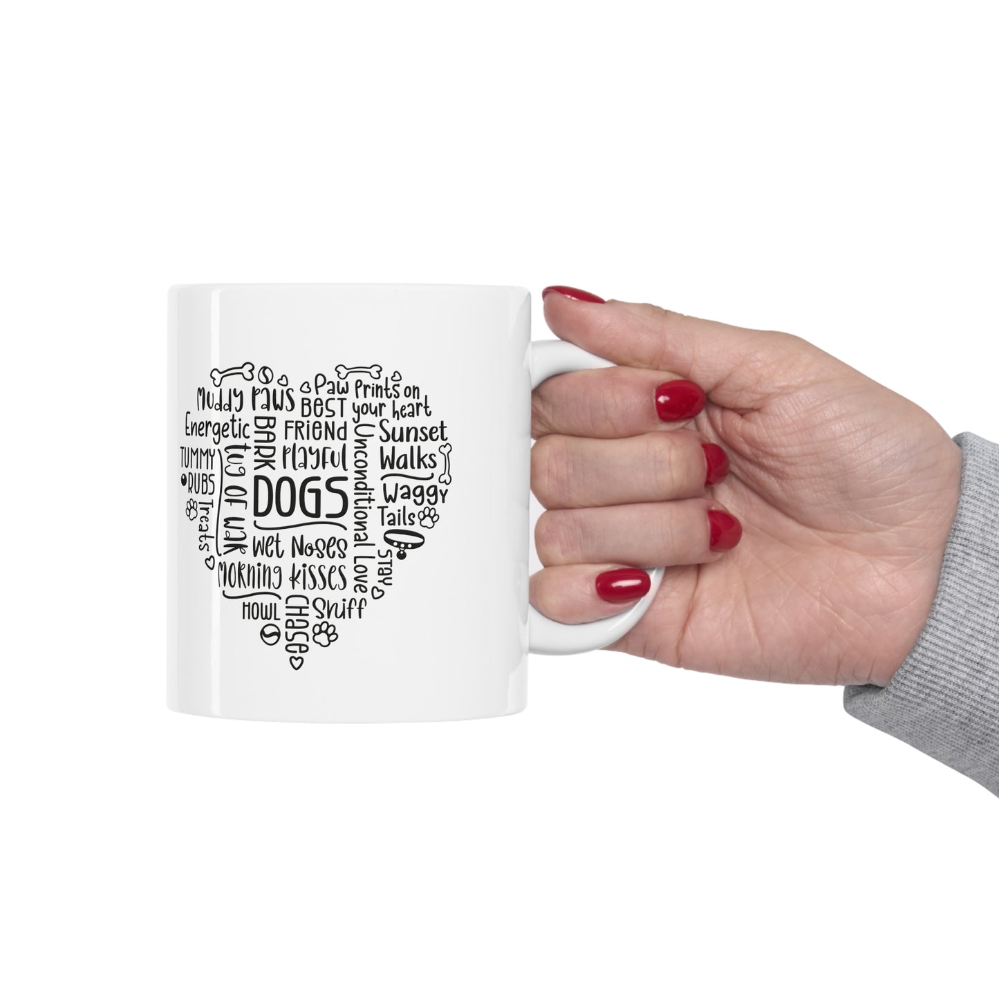 Dog Heart Love Mug 11oz