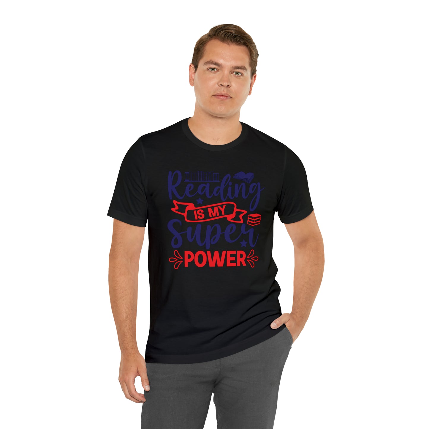 Reading Is My Super Power Short Sleeve Tee