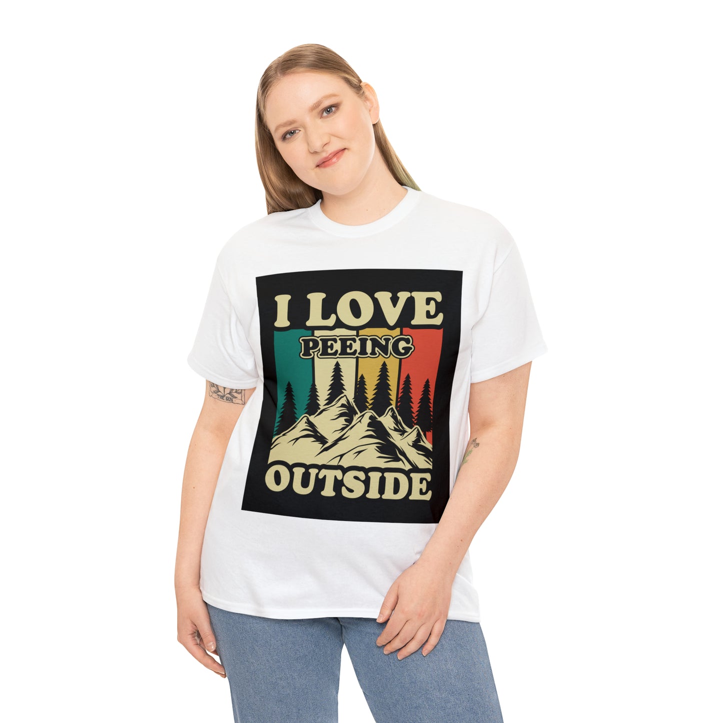 Retro Vintage Camping T-Shirt I Love Peeing Outside