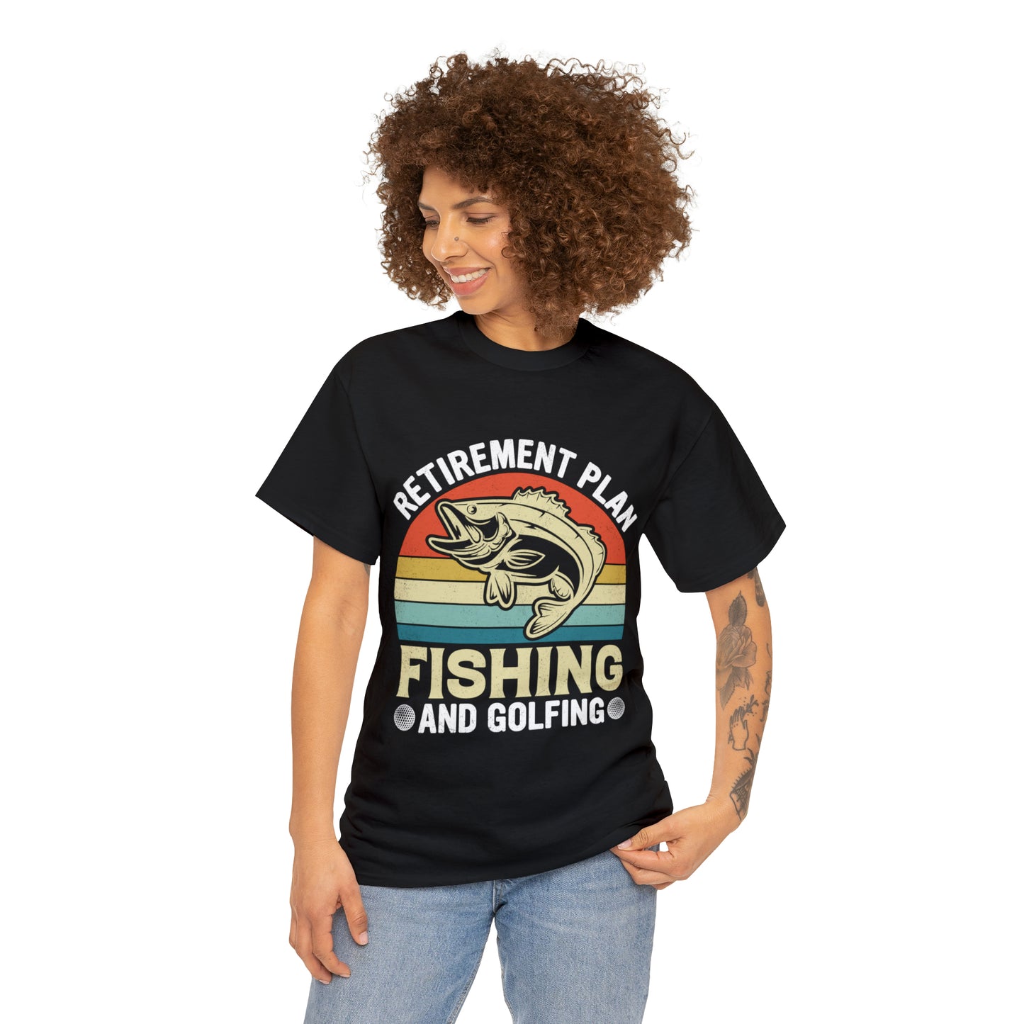 Retirement Plan Fishing Retro Tee Shirt