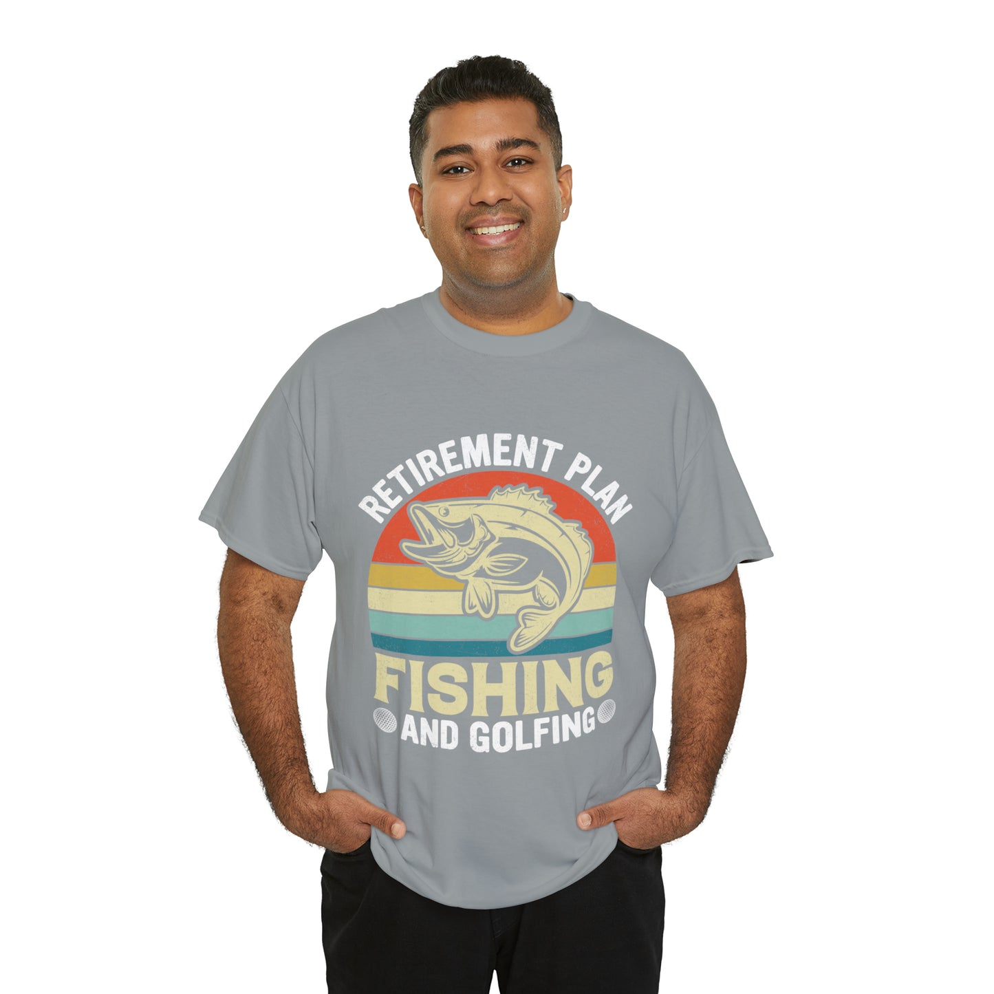 Retirement Plan Fishing Retro Tee Shirt