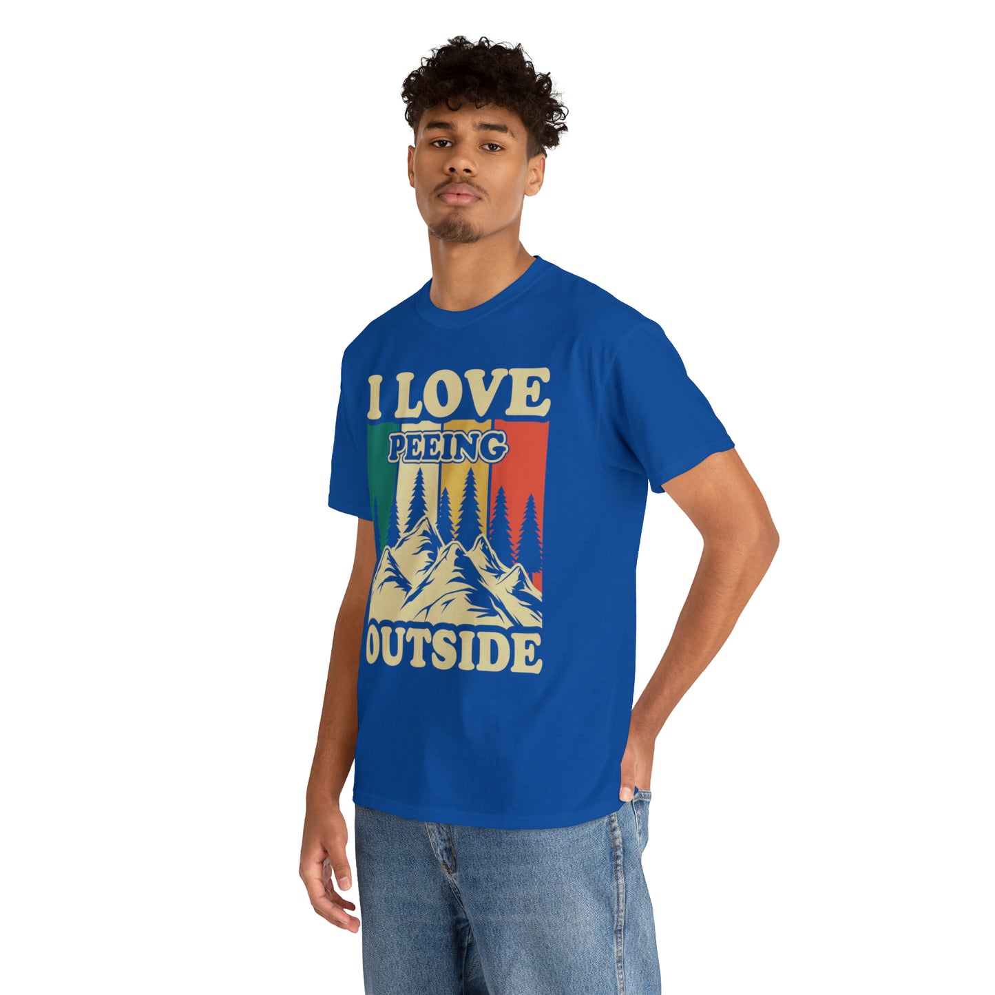Retro Vintage Camping T-Shirt I Love Peeing Outside