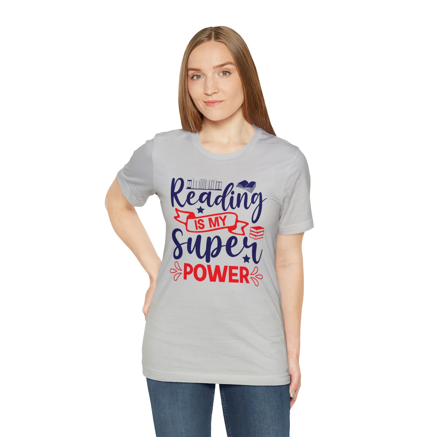 Reading Is My Super Power Short Sleeve Tee