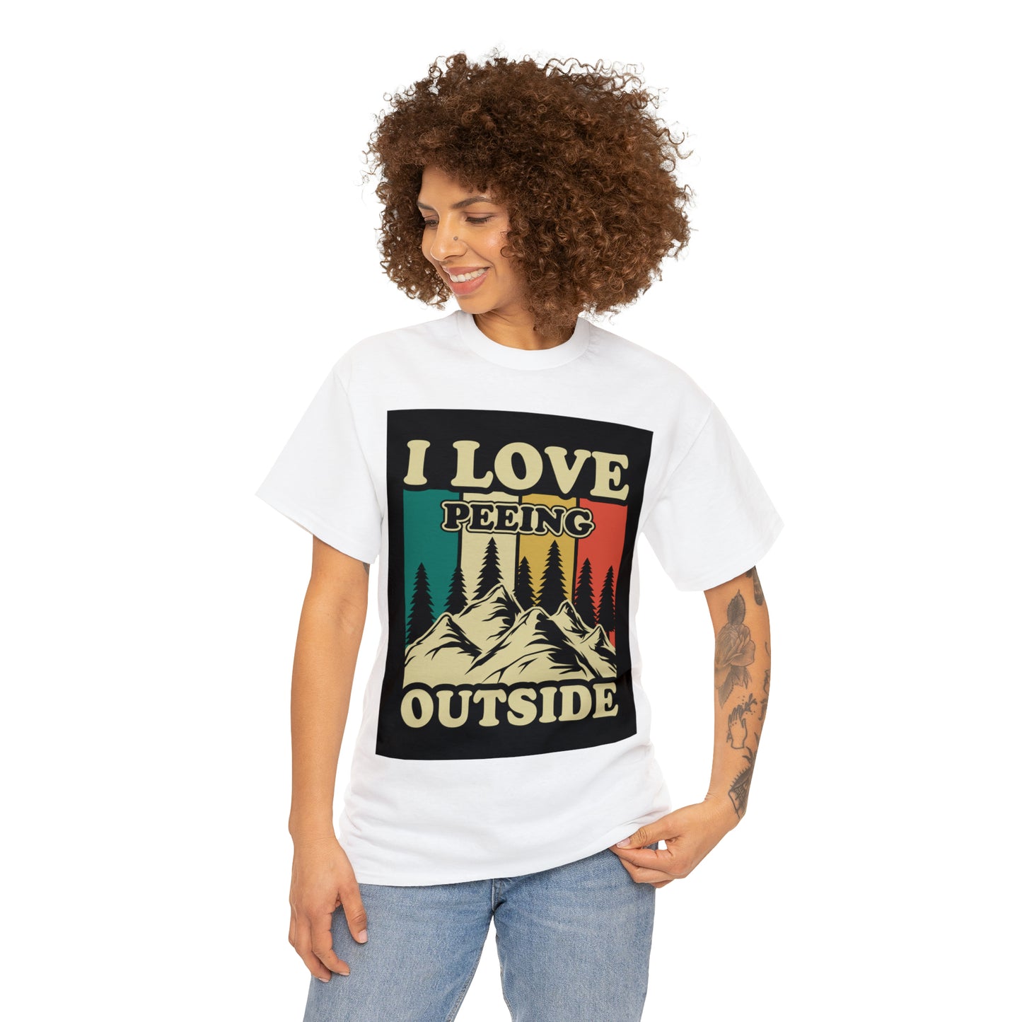 Retro Vintage Camping T-Shirt I Love Peeing Outside