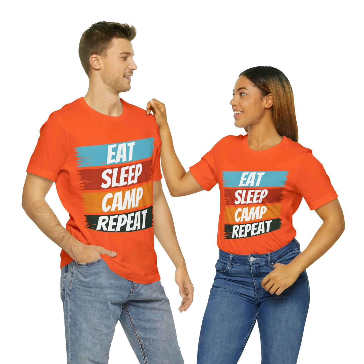 Eat Sleep Camp Repeat Short Sleeve Tee