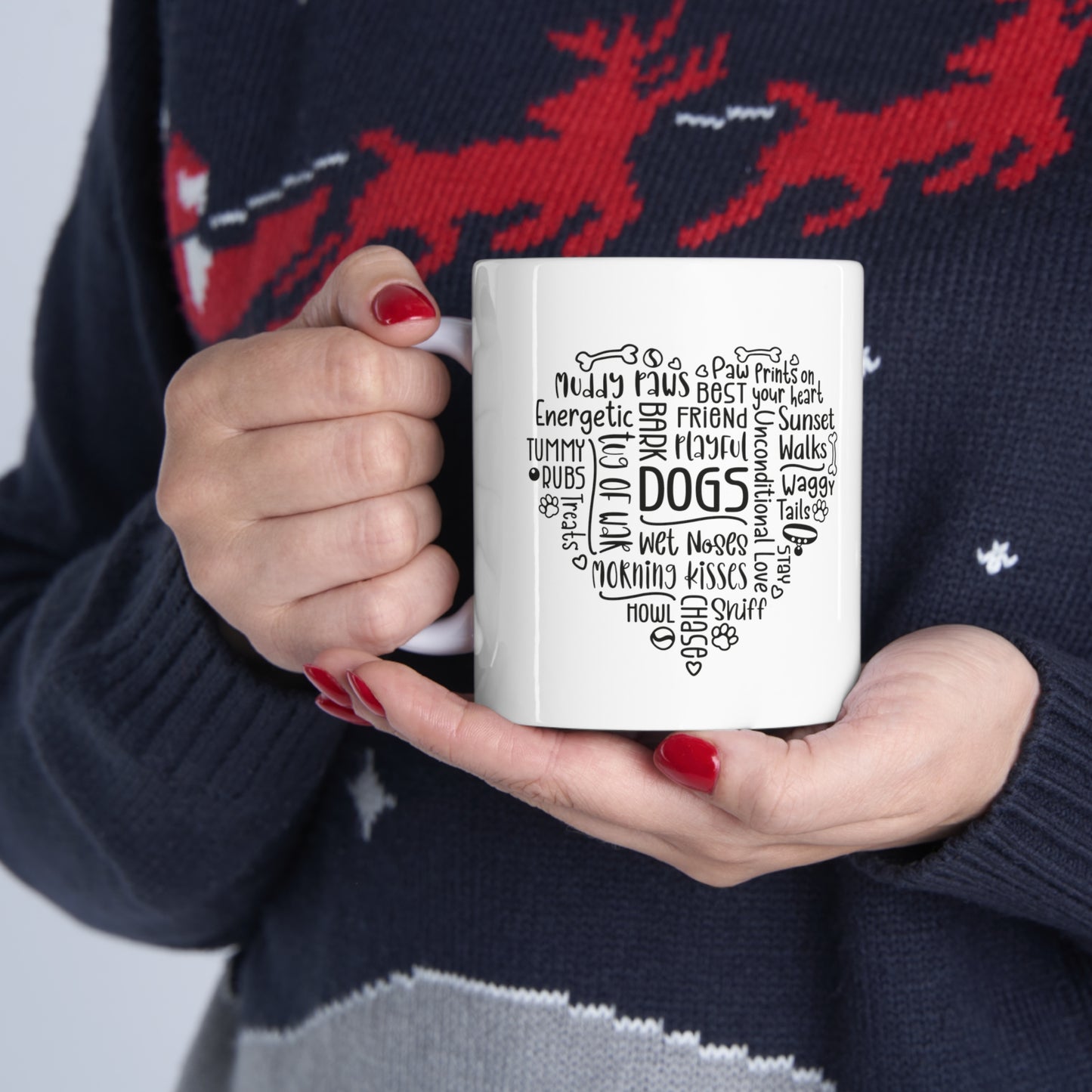 Dog Heart Love Mug 11oz