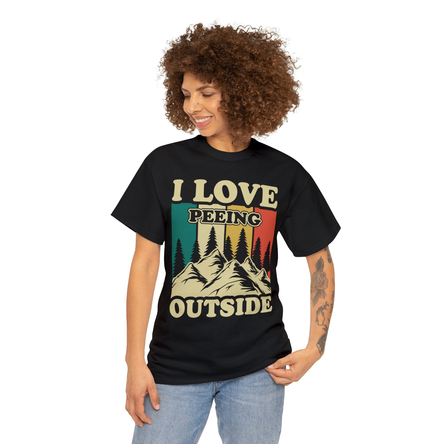 Retro Vintage Camping T-Shirt I Love Peeing Outside