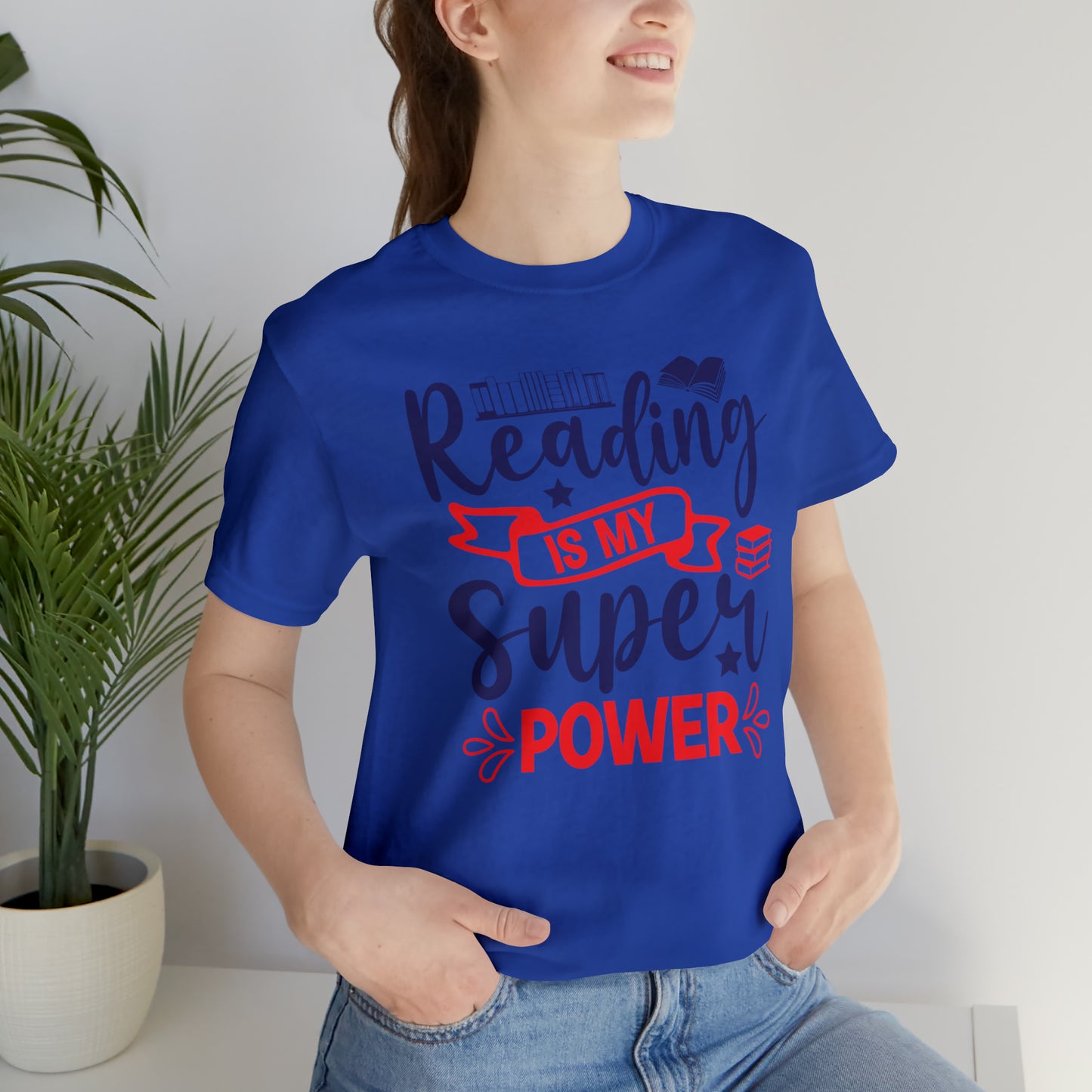 Reading Is My Super Power Short Sleeve Tee