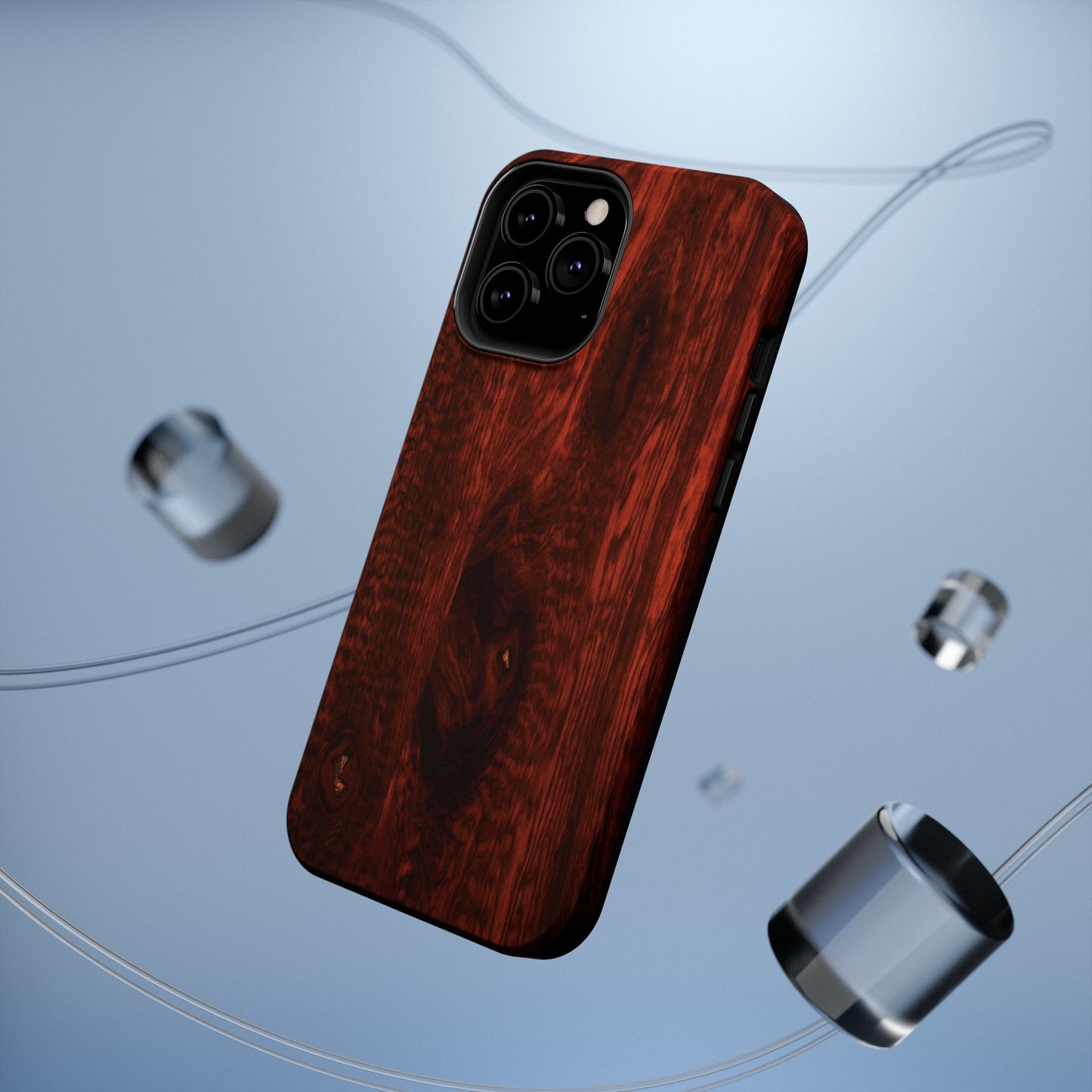 Dark Red Hardwood MagSafe Tough Cases