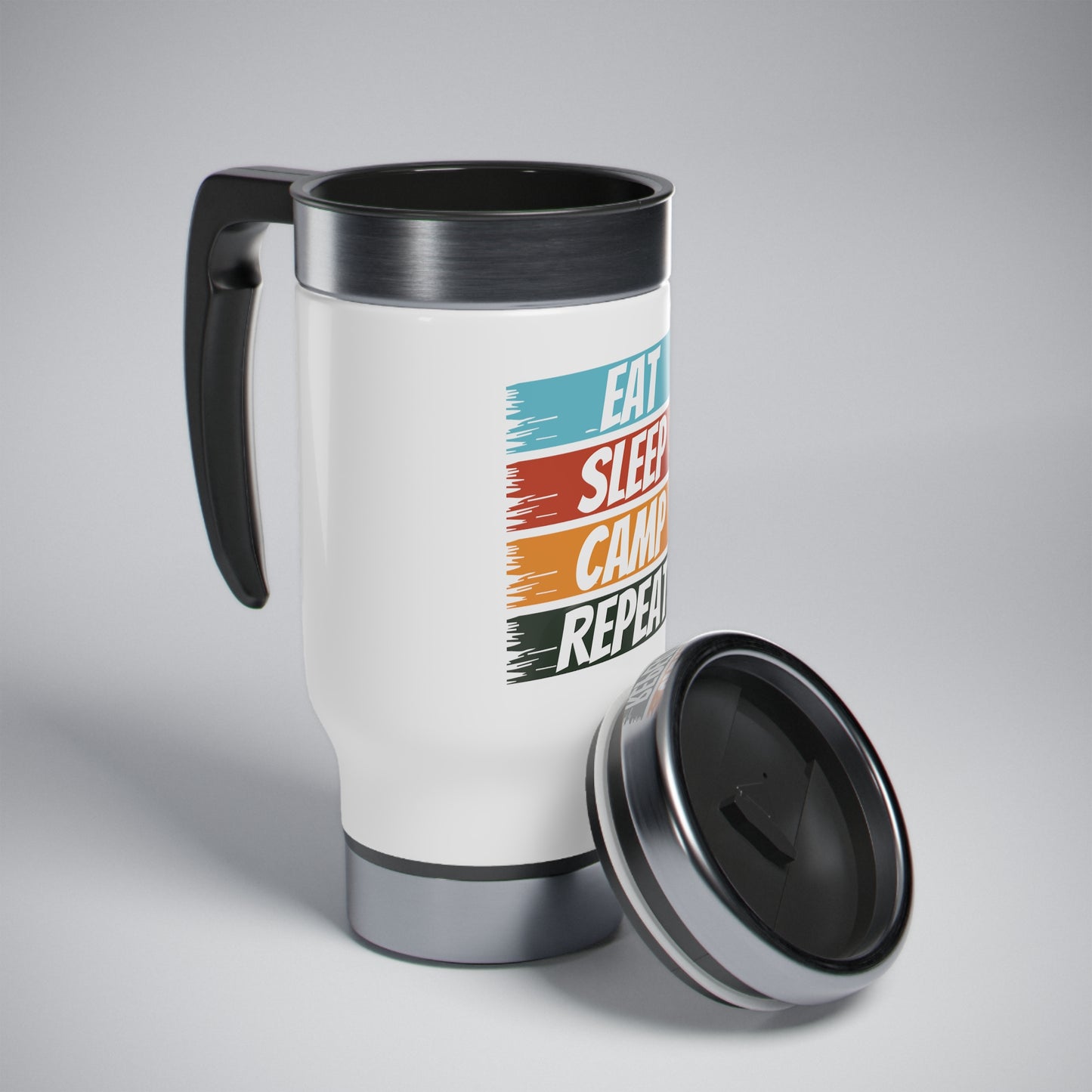 Stainless Steel Travel Mug with Handle, 14oz