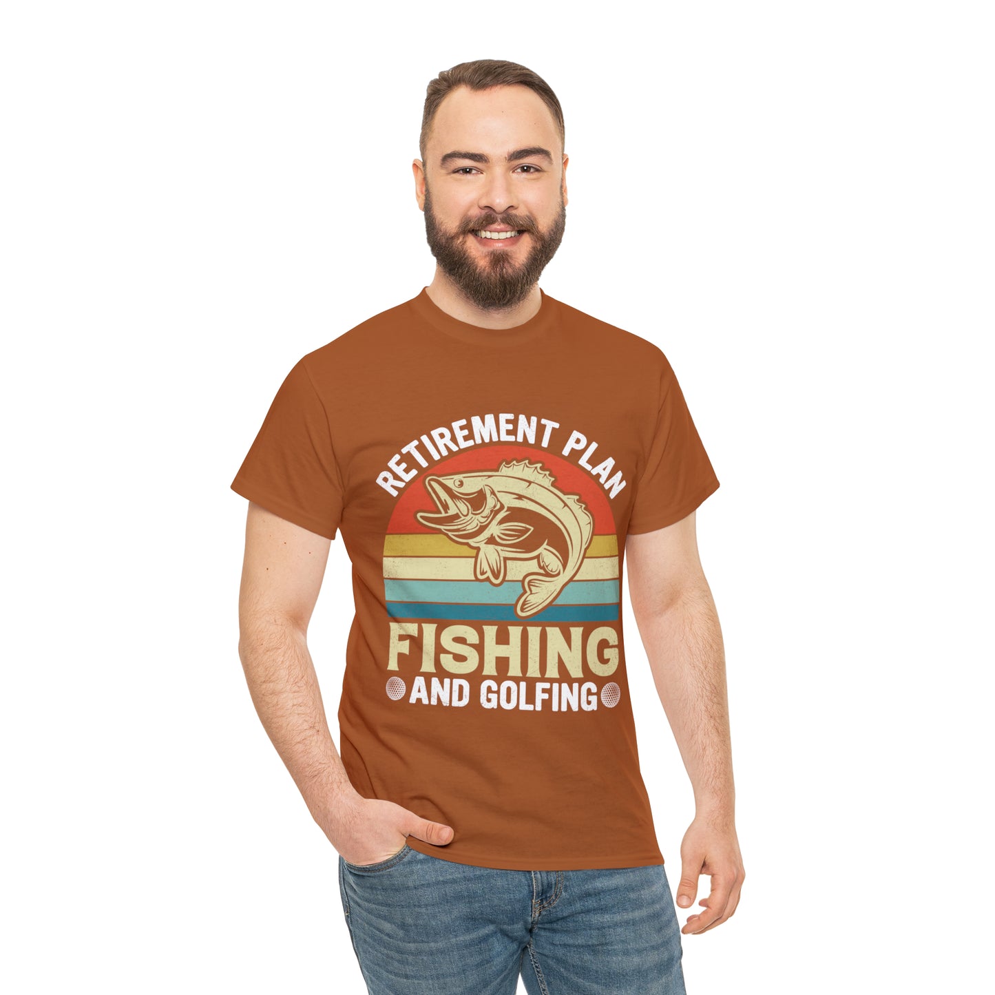 Retirement Plan Fishing Retro Tee Shirt