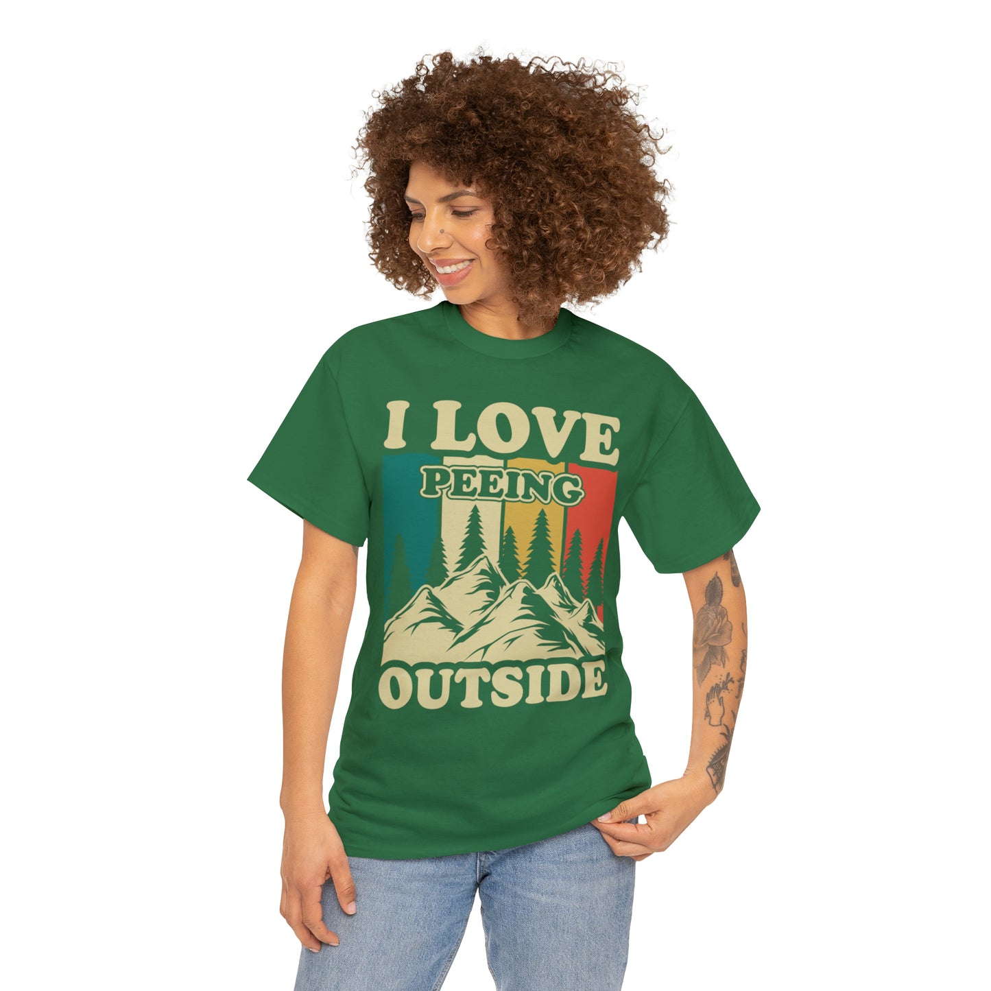 Retro Vintage Camping T-Shirt I Love Peeing Outside