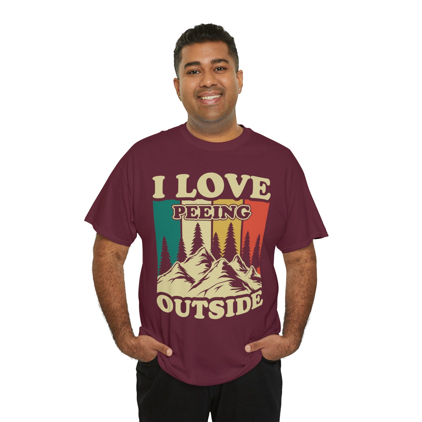 Retro Vintage Camping T-Shirt I Love Peeing Outside
