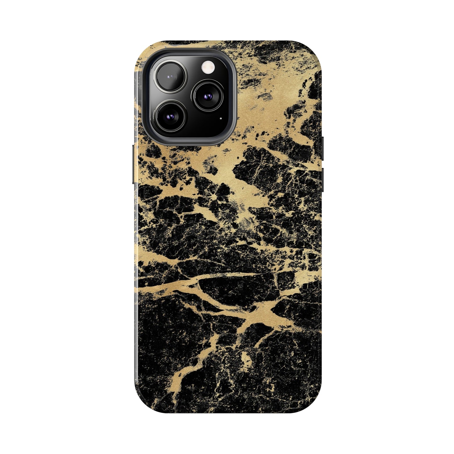 Black And Gold Marble Tough Phone Cases